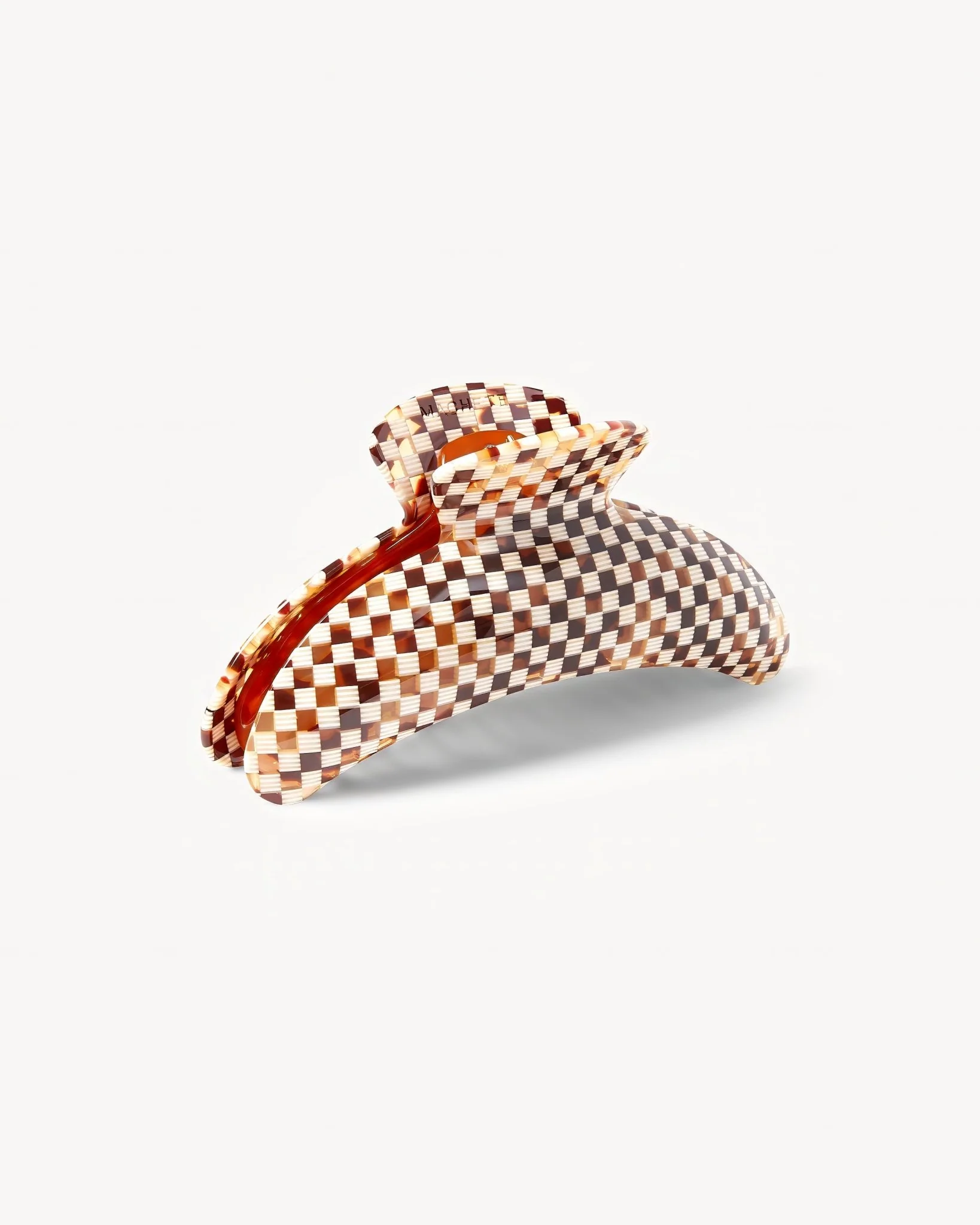 Jumbo Heirloom Claw in Tortoise Checker - Image 3