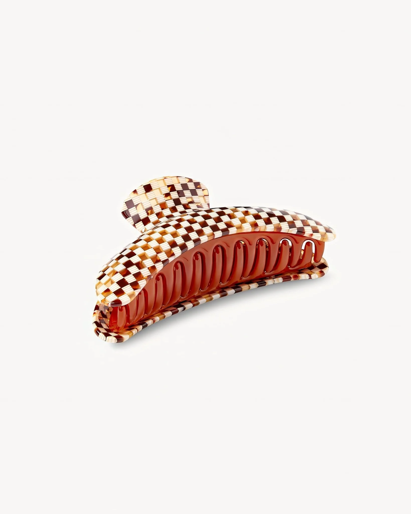 Jumbo Heirloom Claw in Tortoise Checker - Image 4