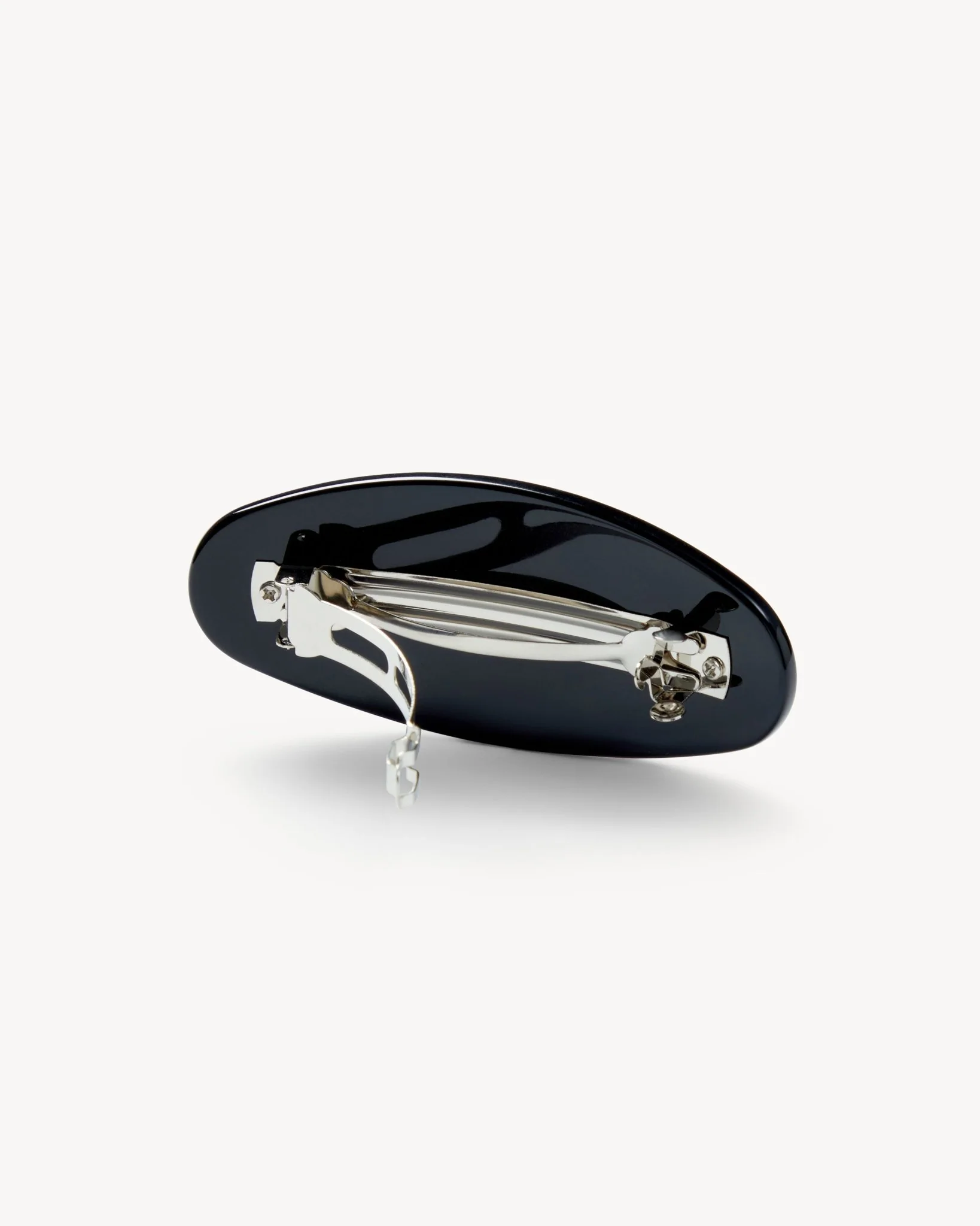 Jumbo Oval Barrette in Black - Image 2