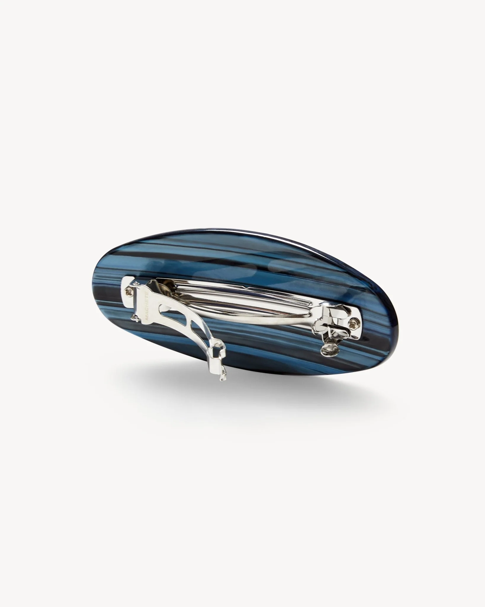 Jumbo Oval Barrette in Indigo - Image 2