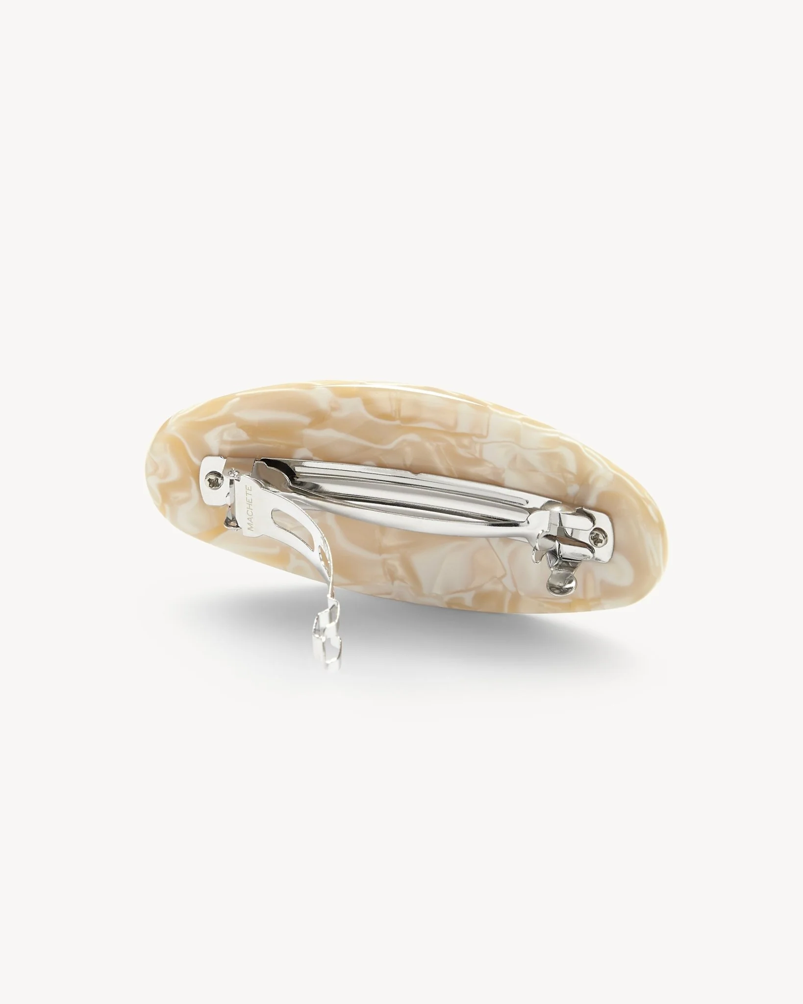 Jumbo Oval Barrette in Ivory - Image 2