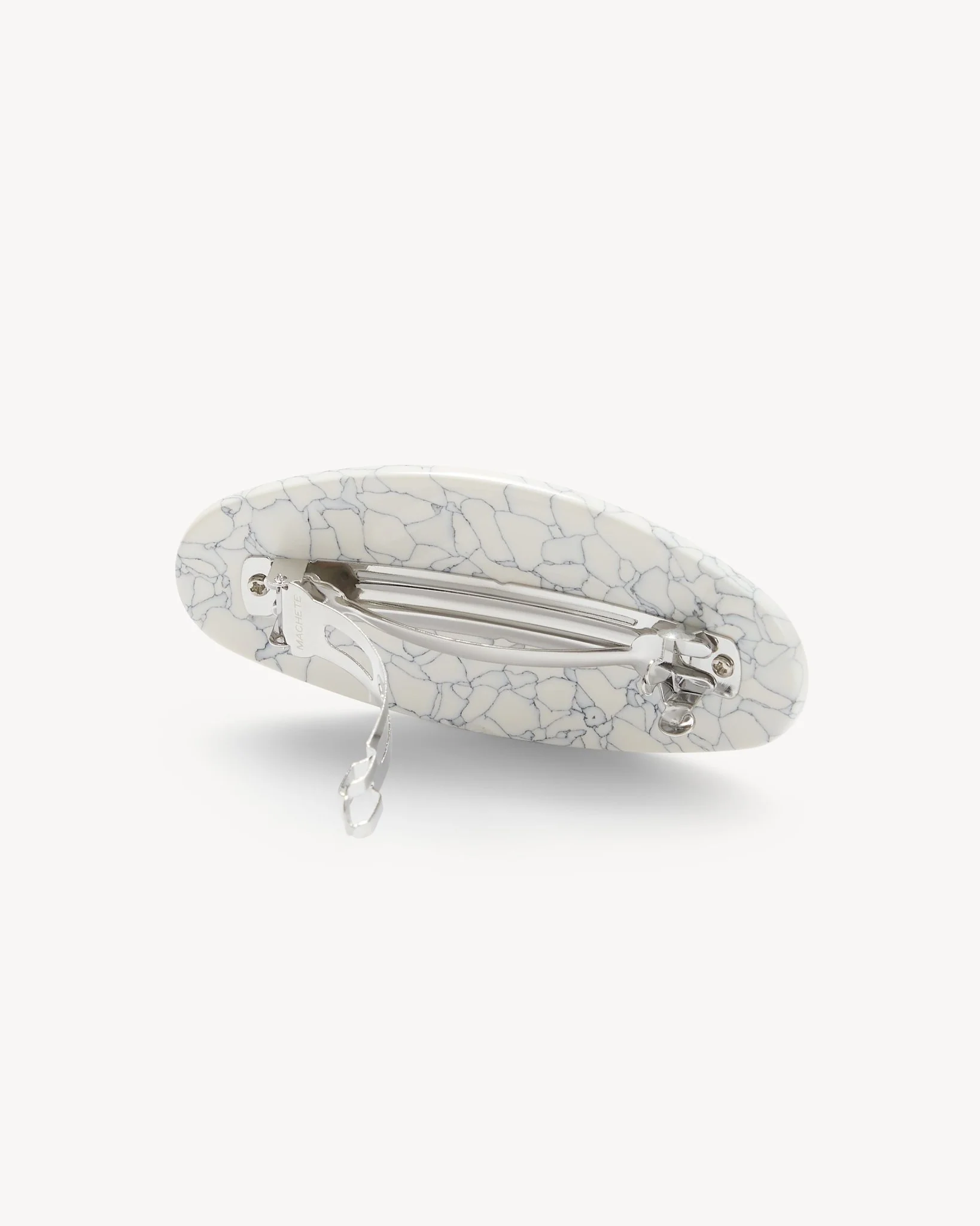 Jumbo Oval Barrette in Marble - Image 2