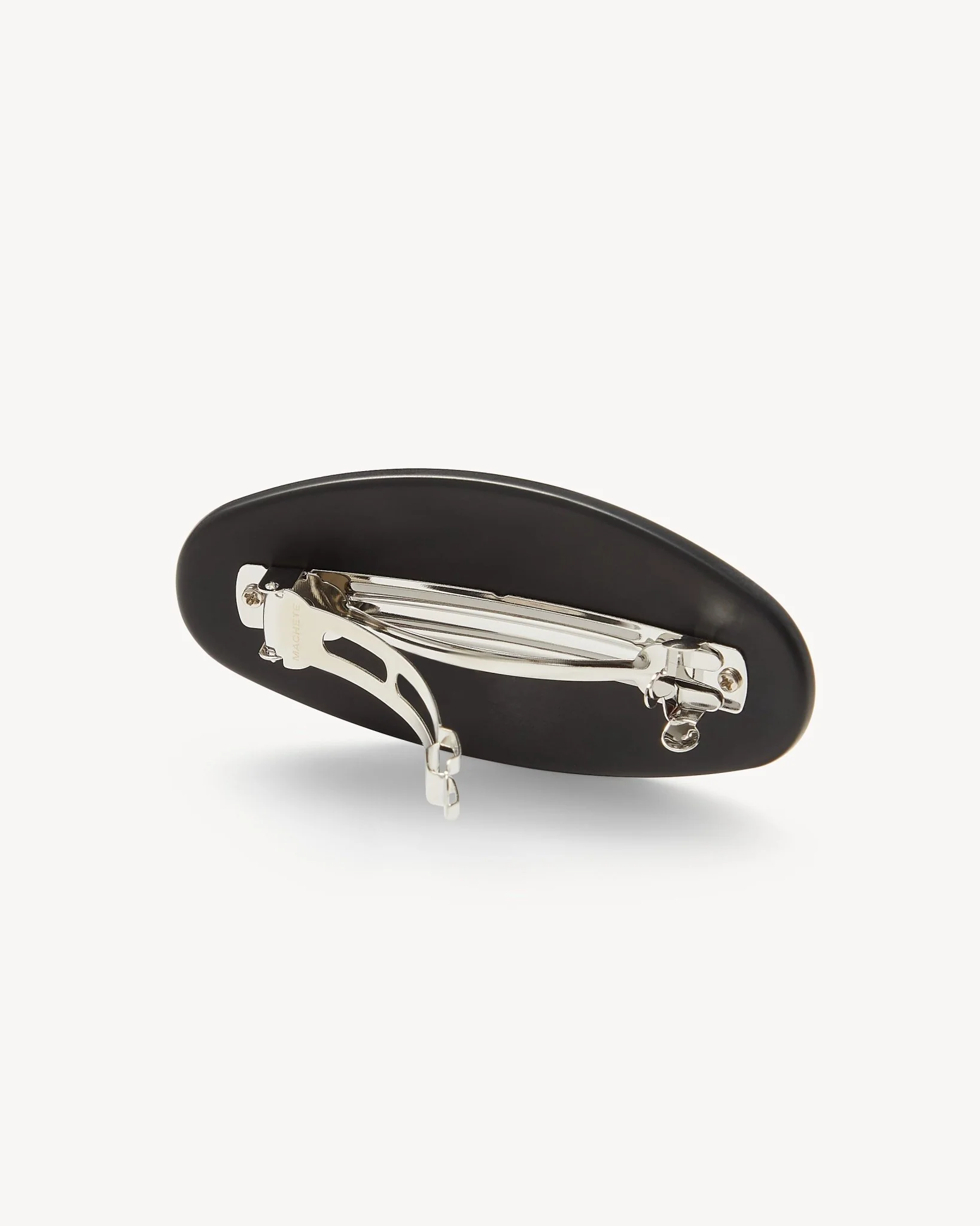 Jumbo Oval Barrette in Black Matte - Image 2