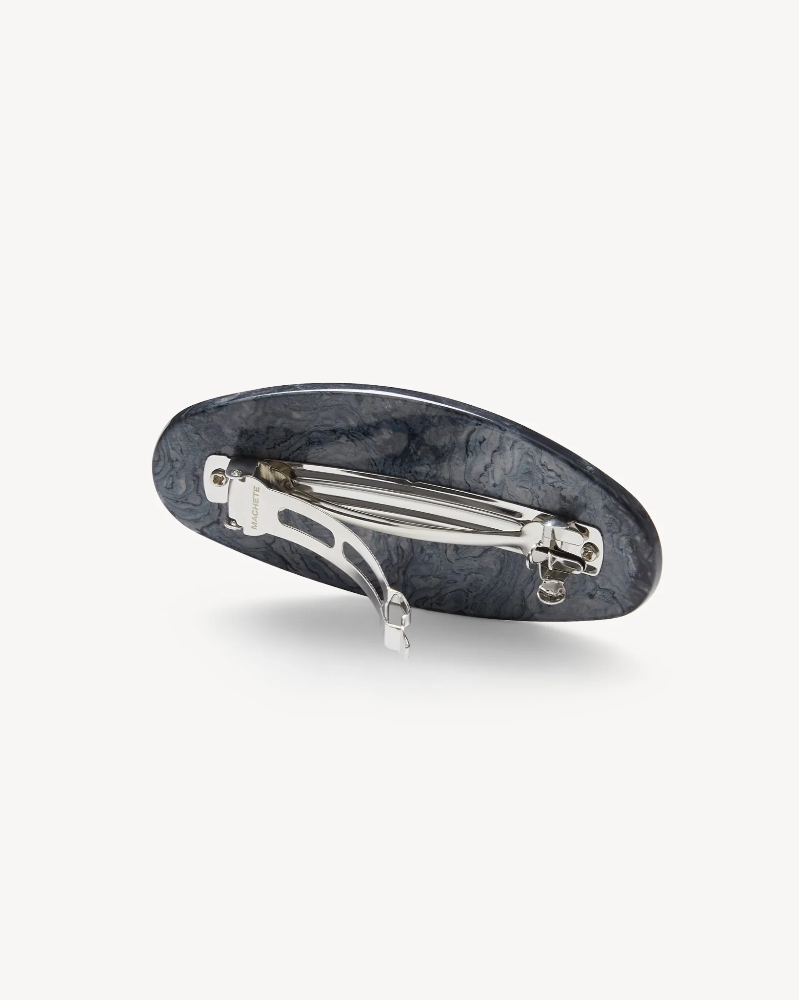 Jumbo Oval Barrette in Obsidian - Image 2