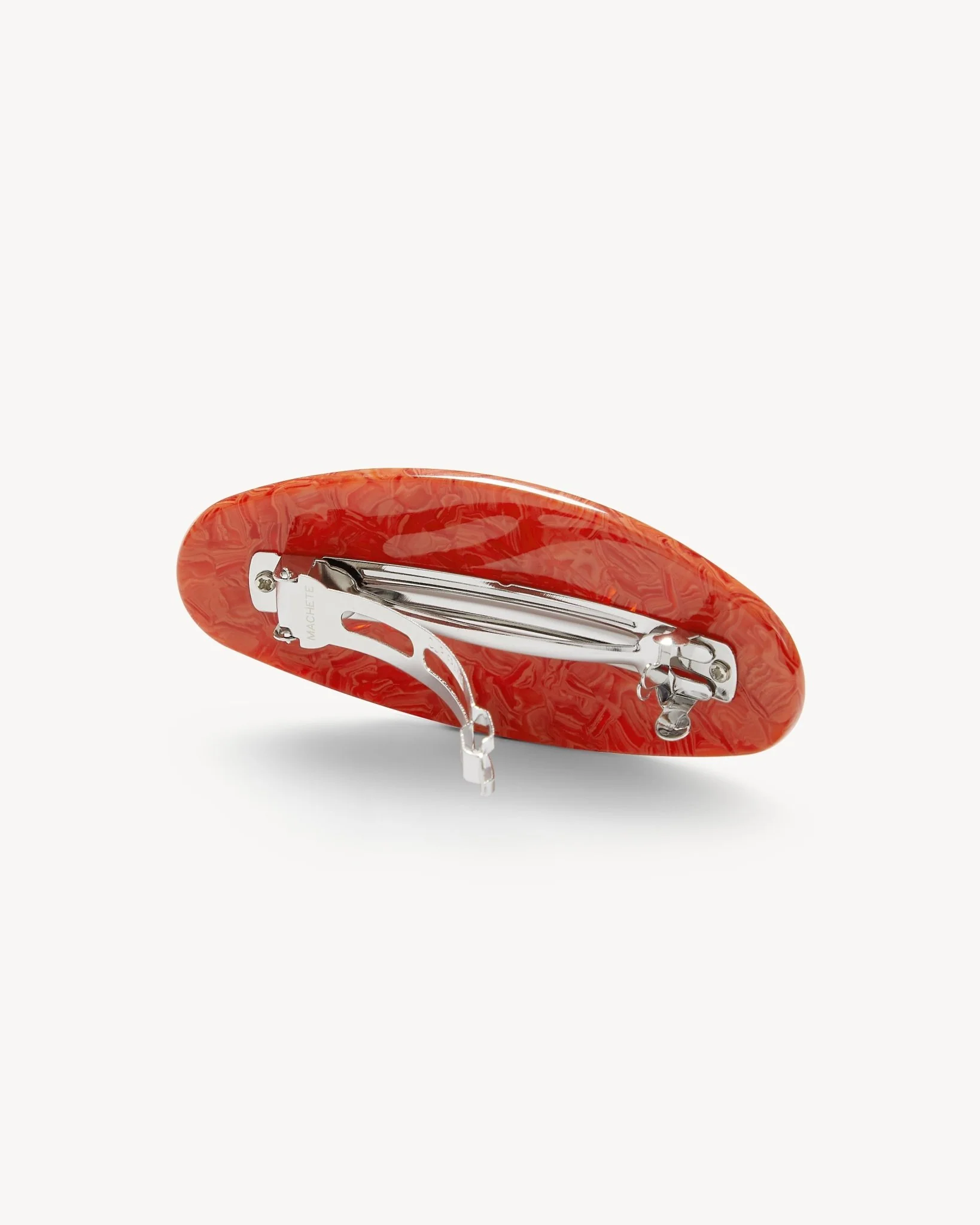Jumbo Oval Barrette in Poppy - Image 2