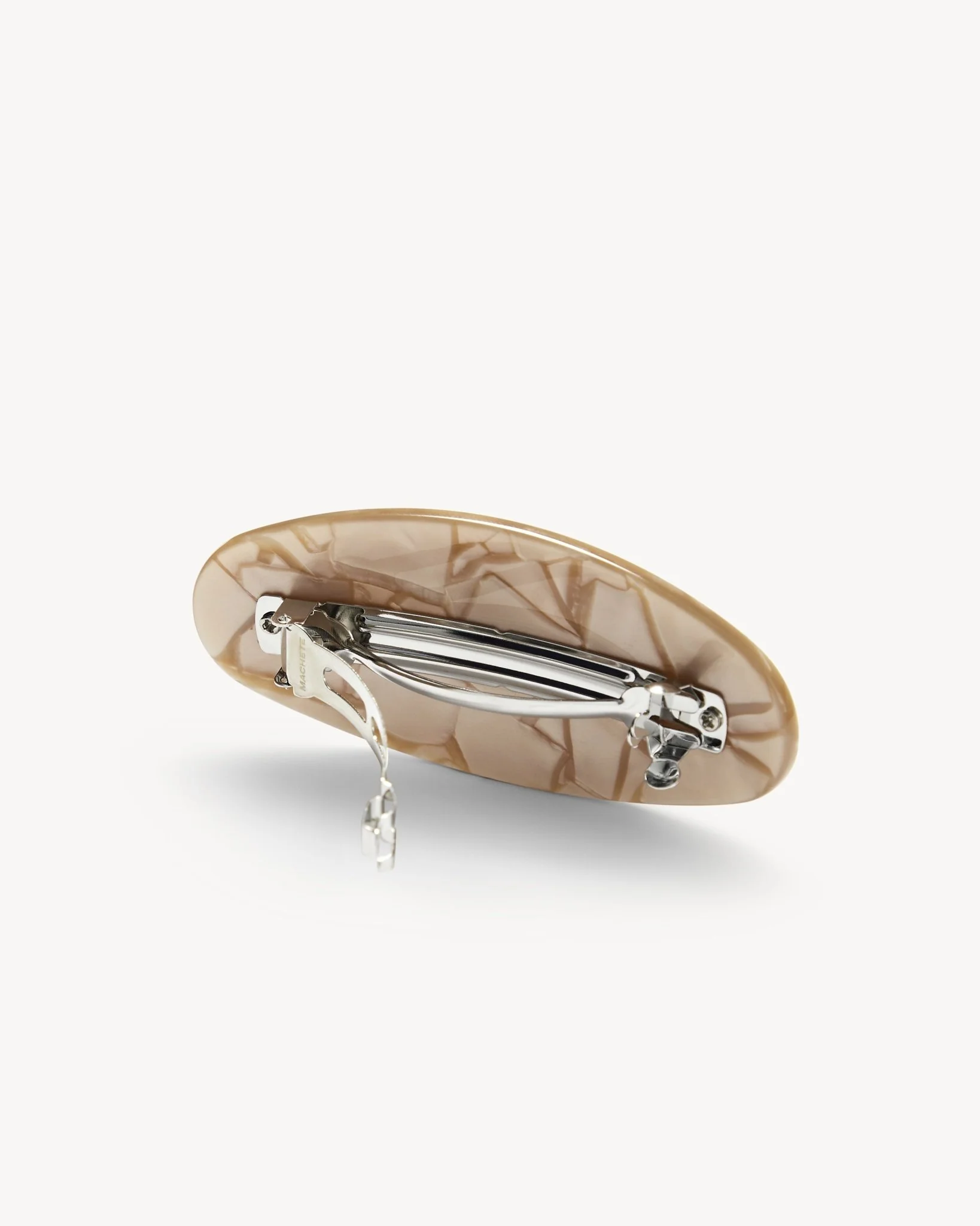 Jumbo Oval Barrette in Sand Shell - Image 2