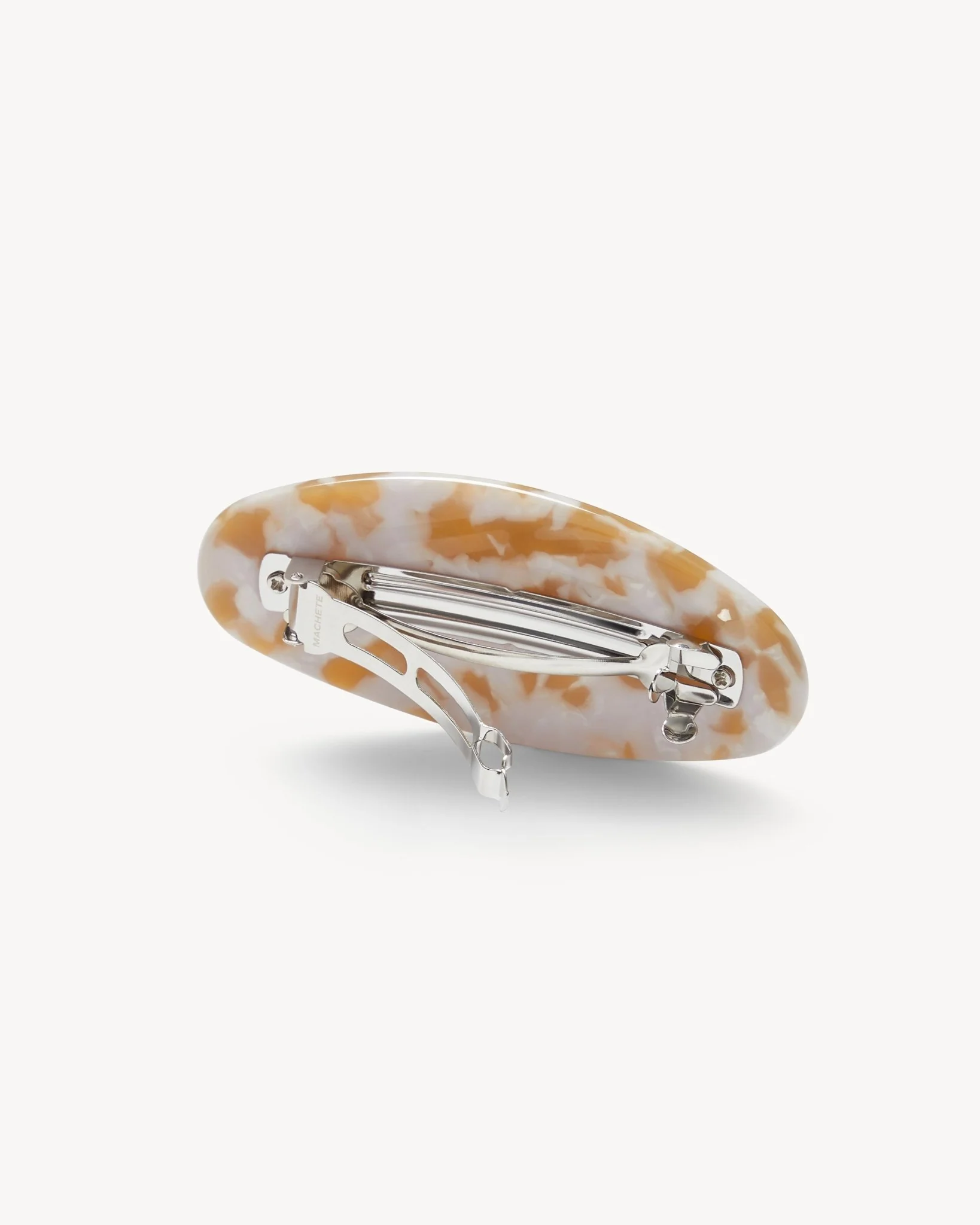 Jumbo Oval Barrette in Taupe Shell - Image 2