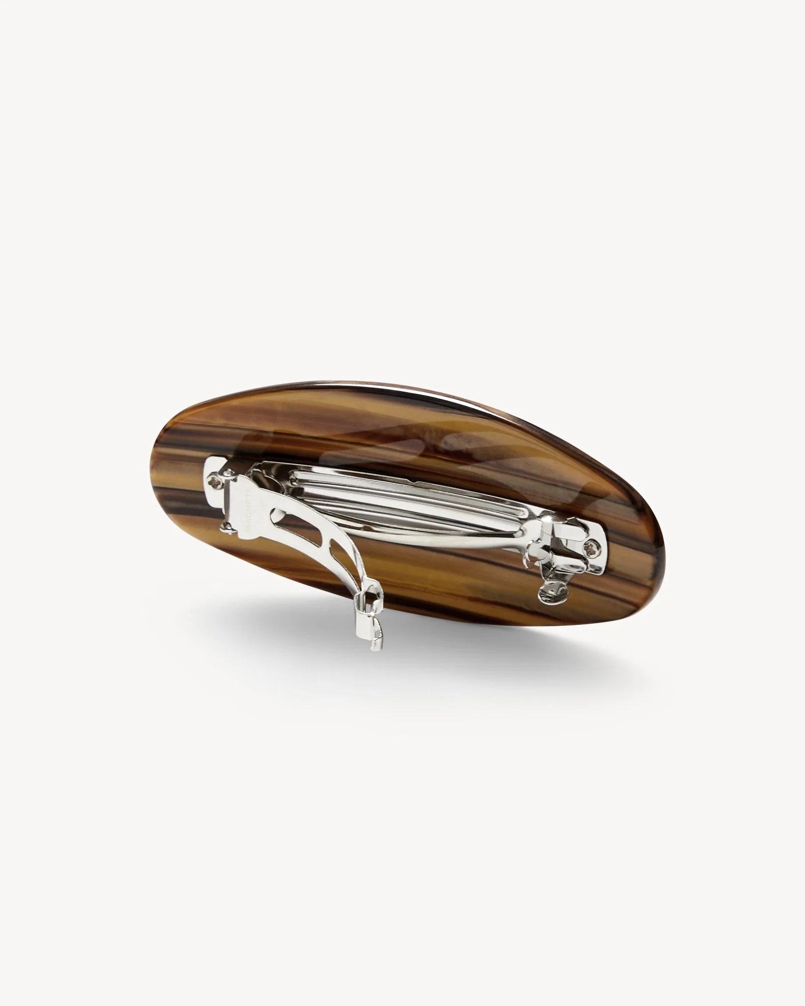 Jumbo Oval Barrette in Tiger’s Eye - Image 2