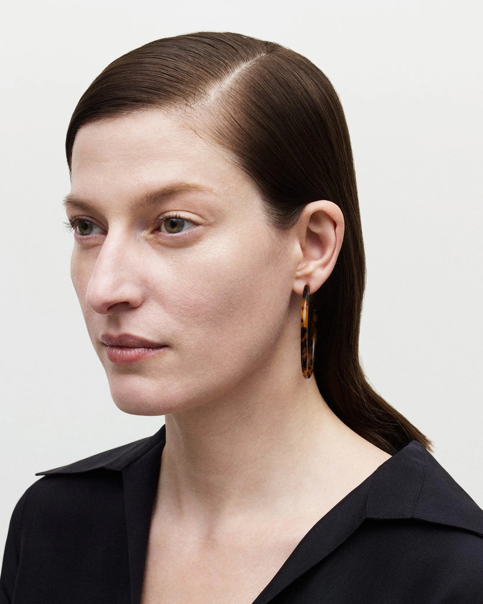 Large Hoops in Classic Tortoise - Image 2