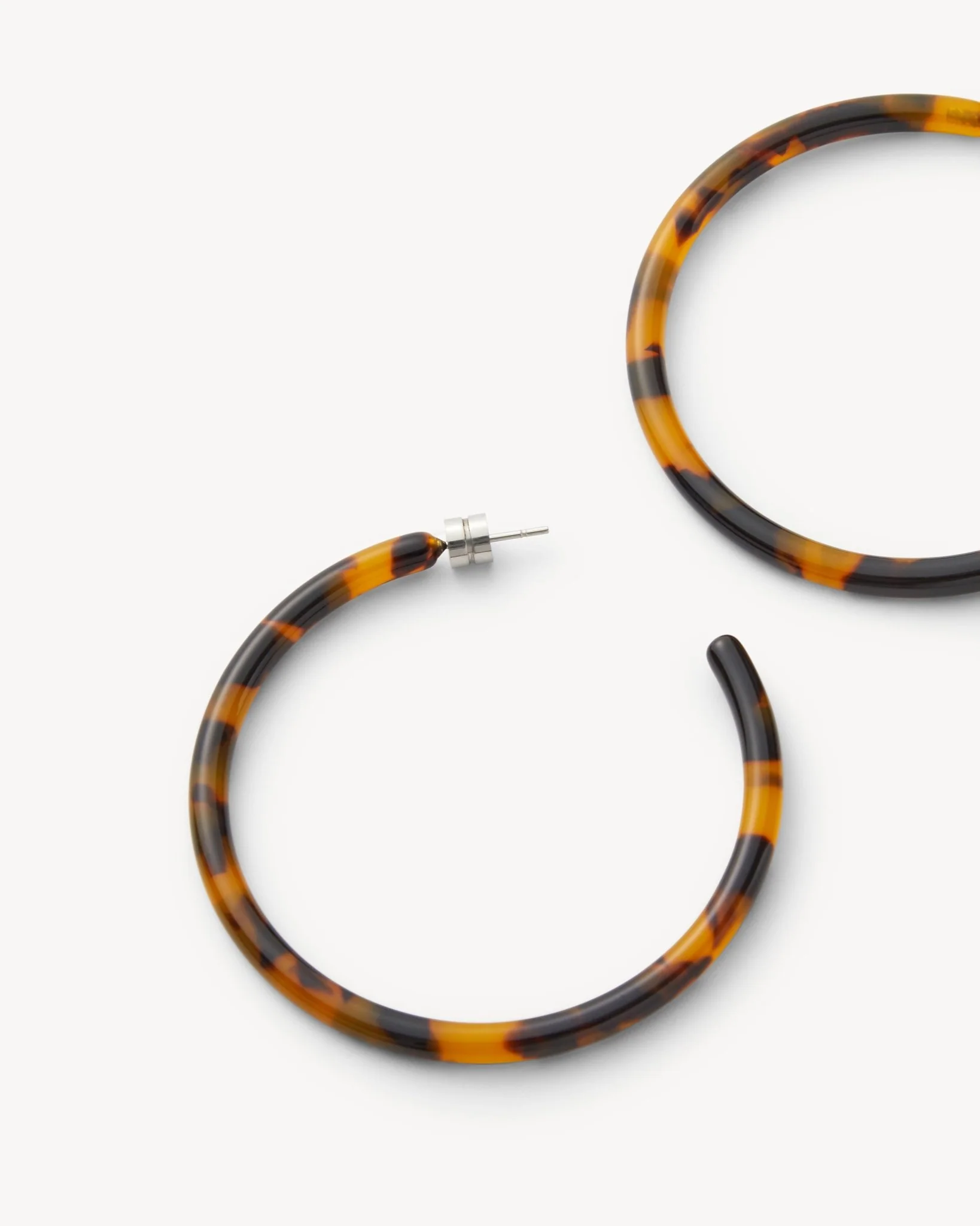 Large Hoops in Classic Tortoise - Image 3