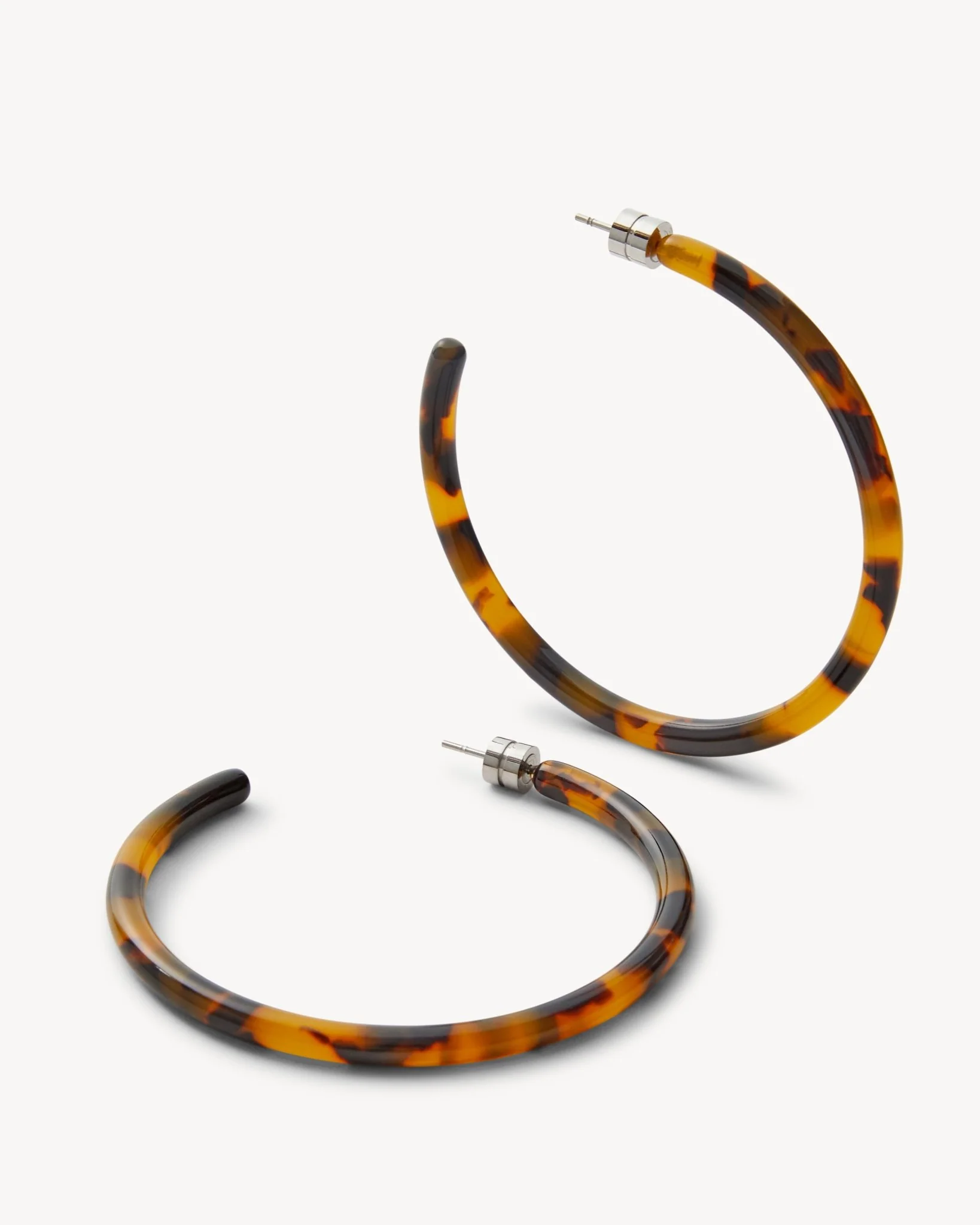 Large Hoops in Classic Tortoise - Image 4