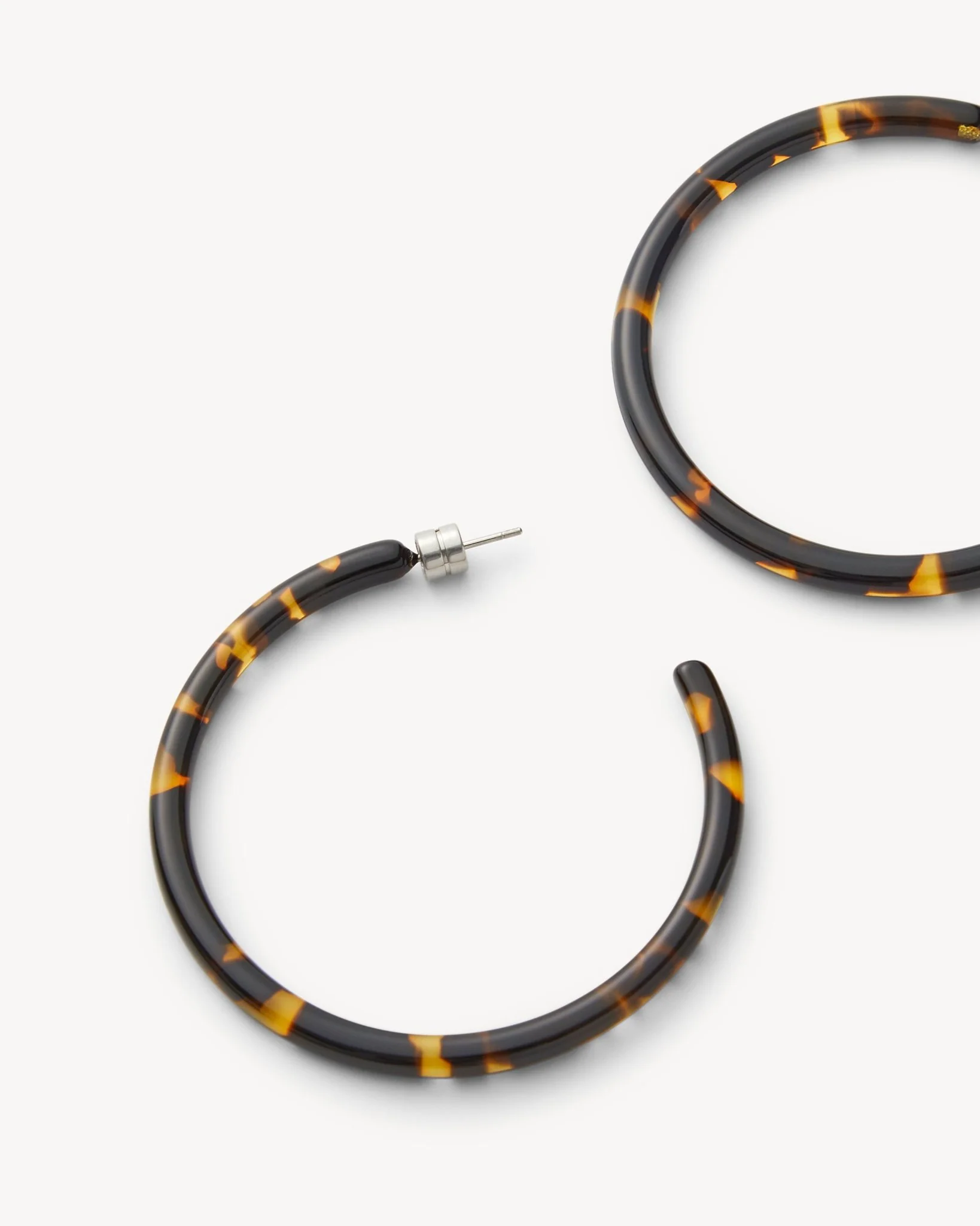 Large Hoops in Dark Tortoise - Image 2