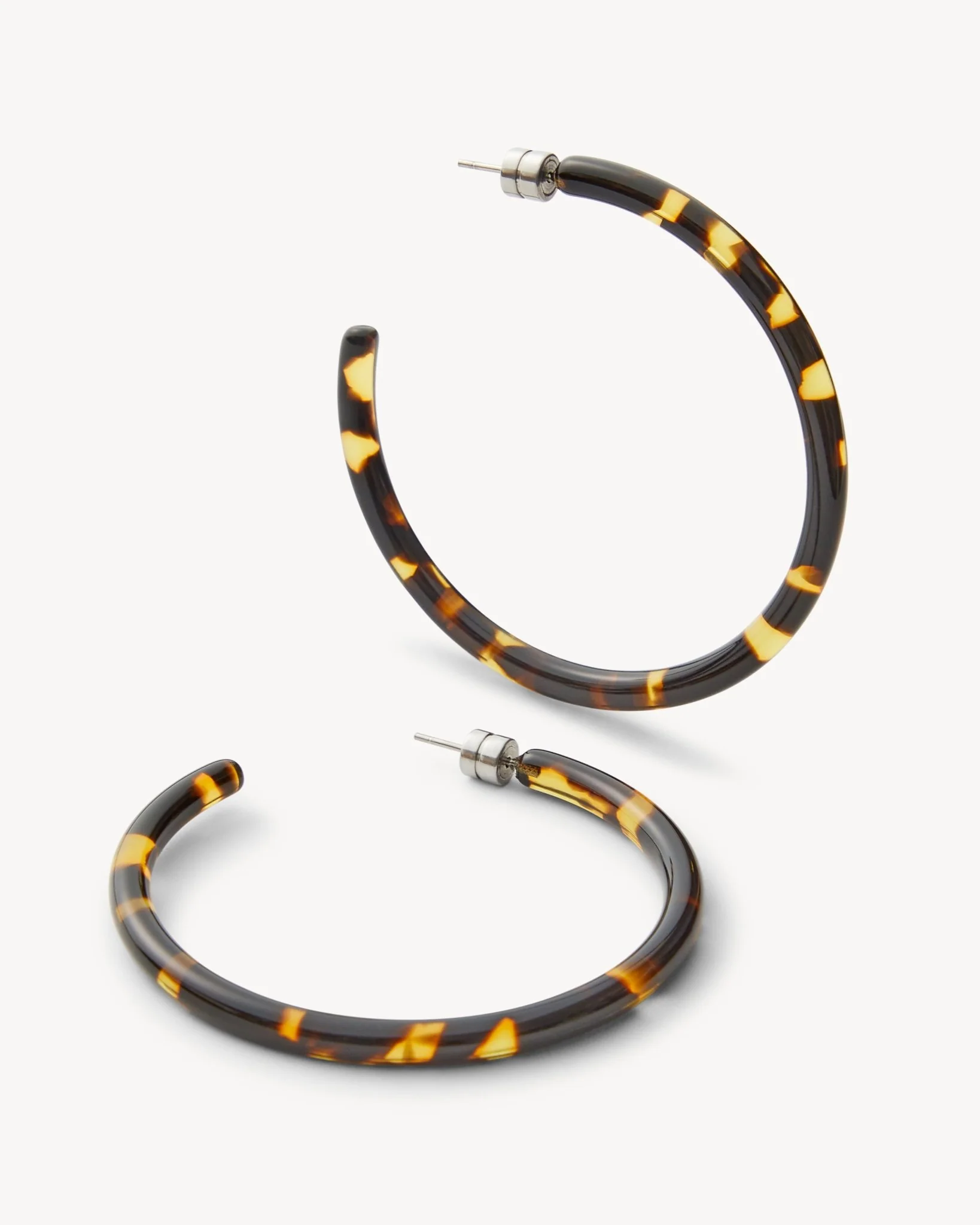 Large Hoops in Dark Tortoise - Image 3