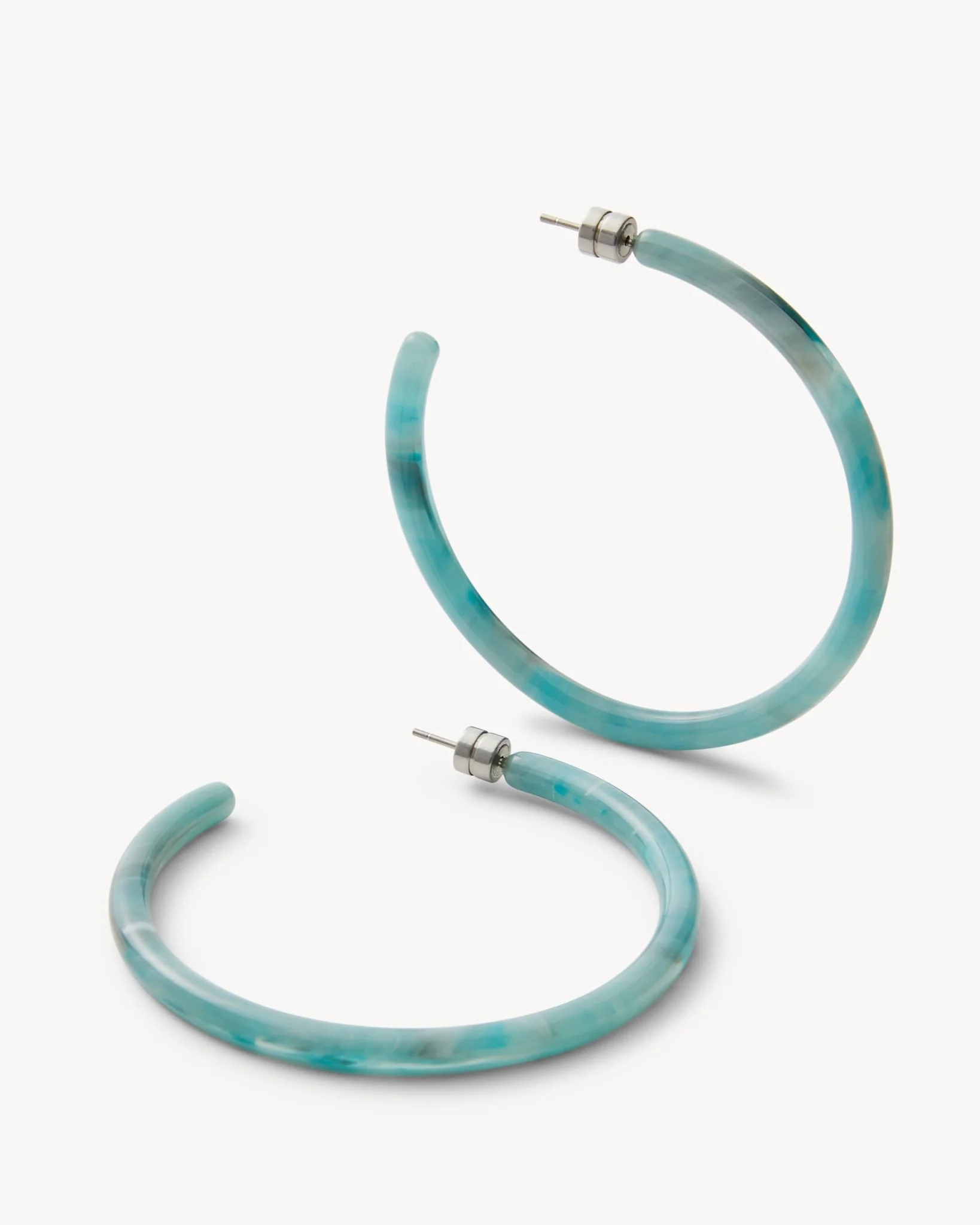 Large Hoops in Jadeite - Image 3