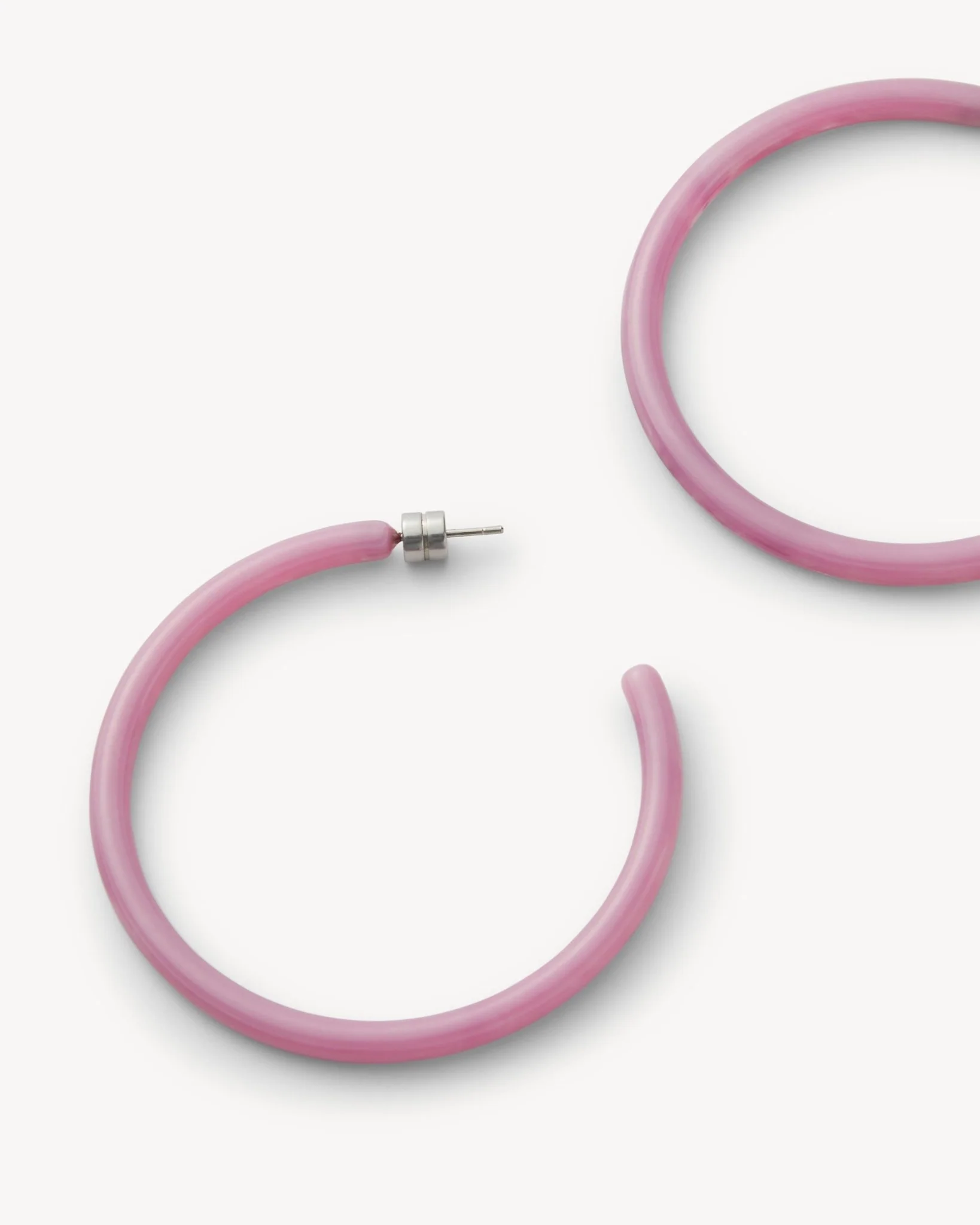 Large Hoops in Orchid - Image 2