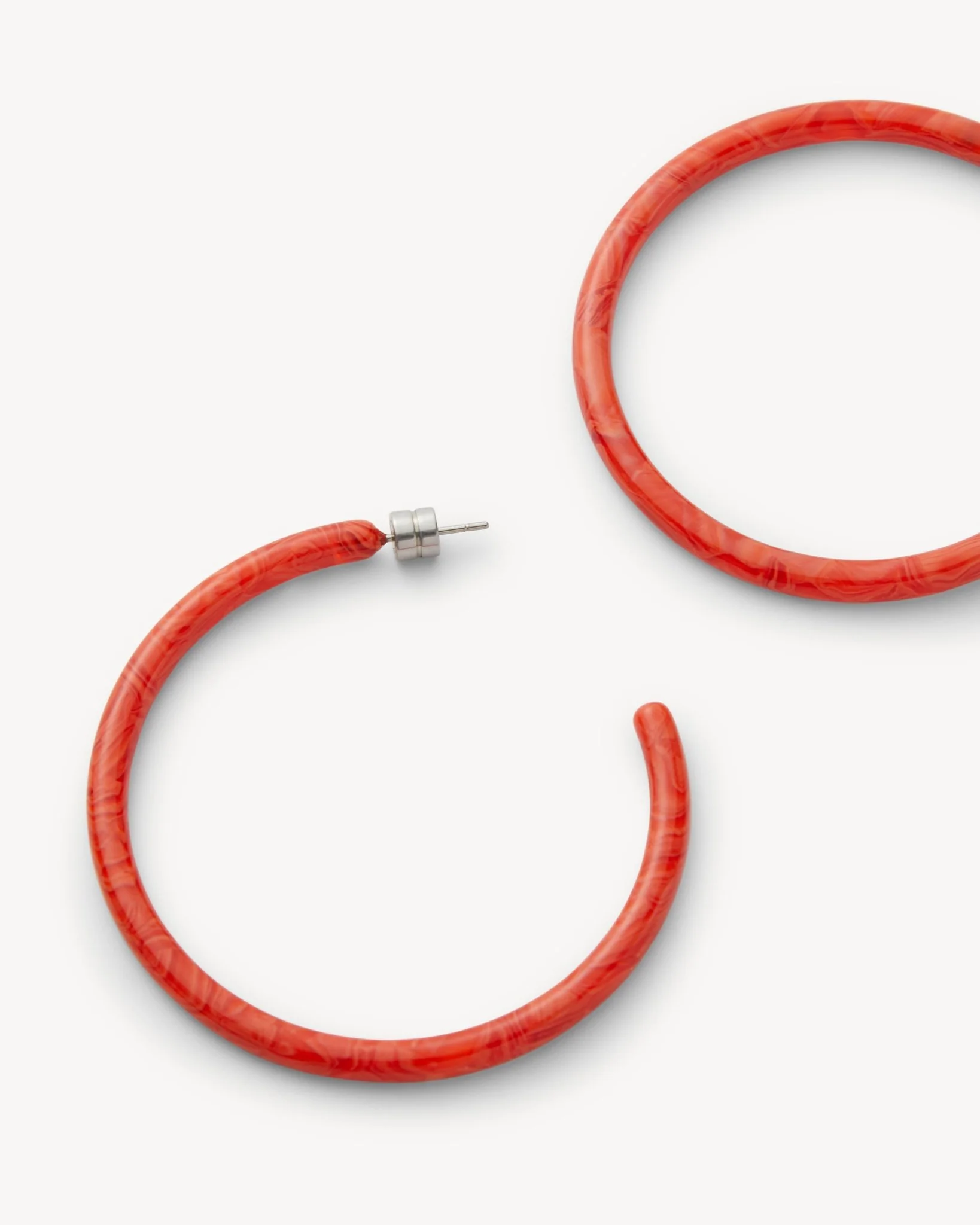 Large Hoops in Poppy - Image 2