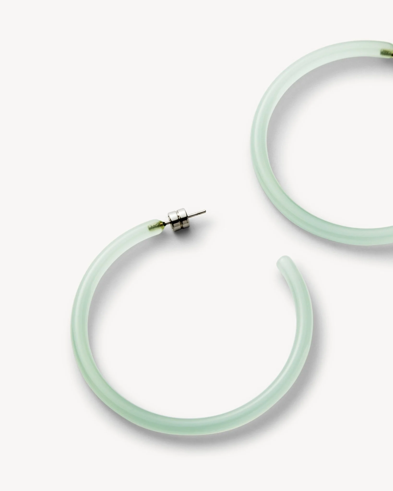 Large Hoops in Sea Glass - Image 2