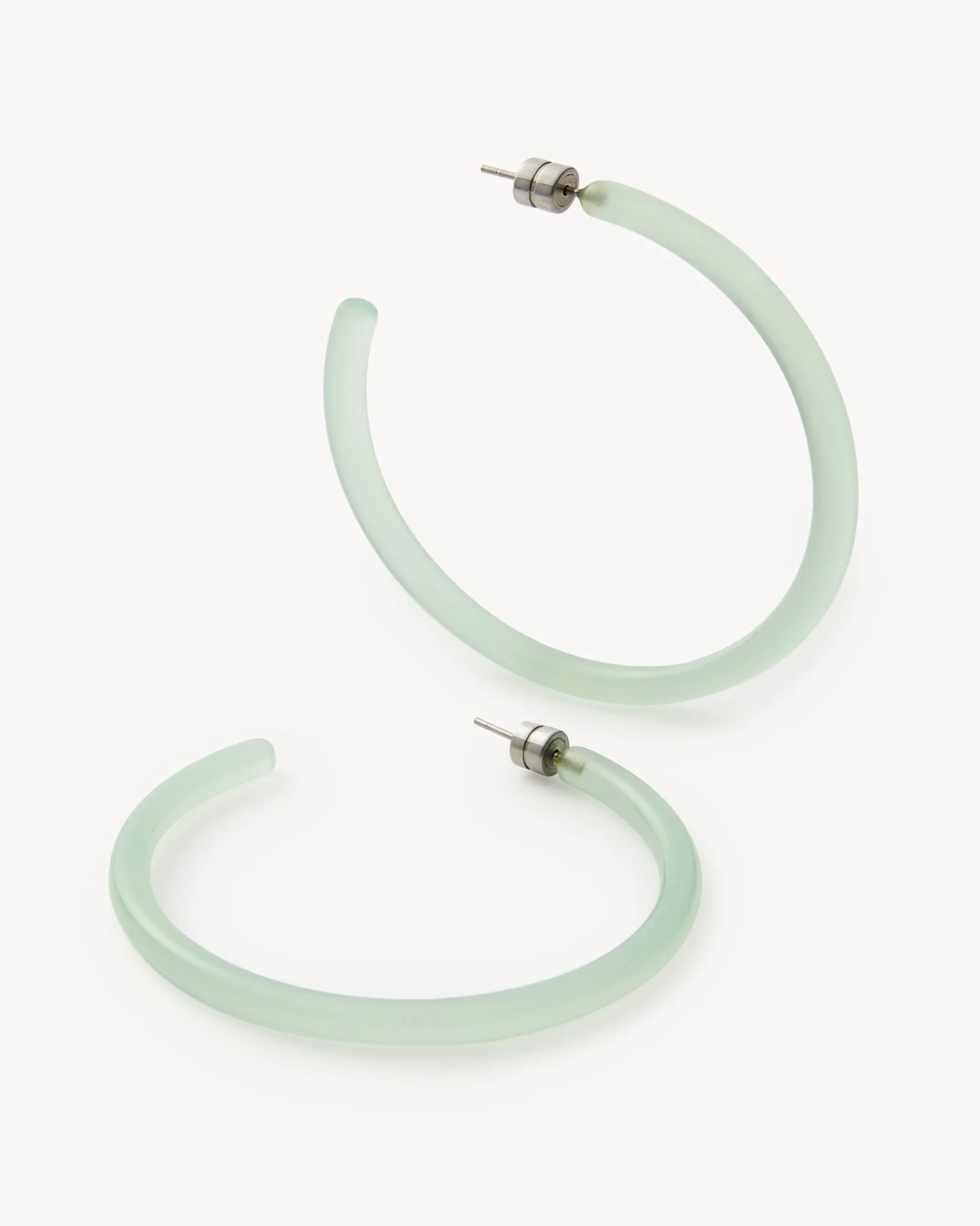 Large Hoops in Sea Glass - Image 3