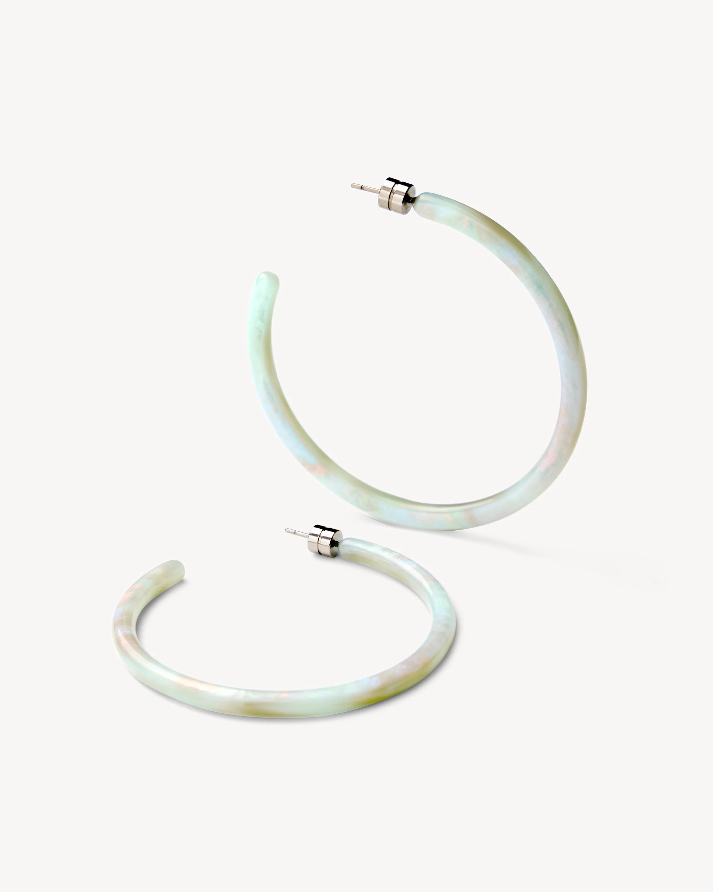 Large Hoops in Astral Mint - Image 3