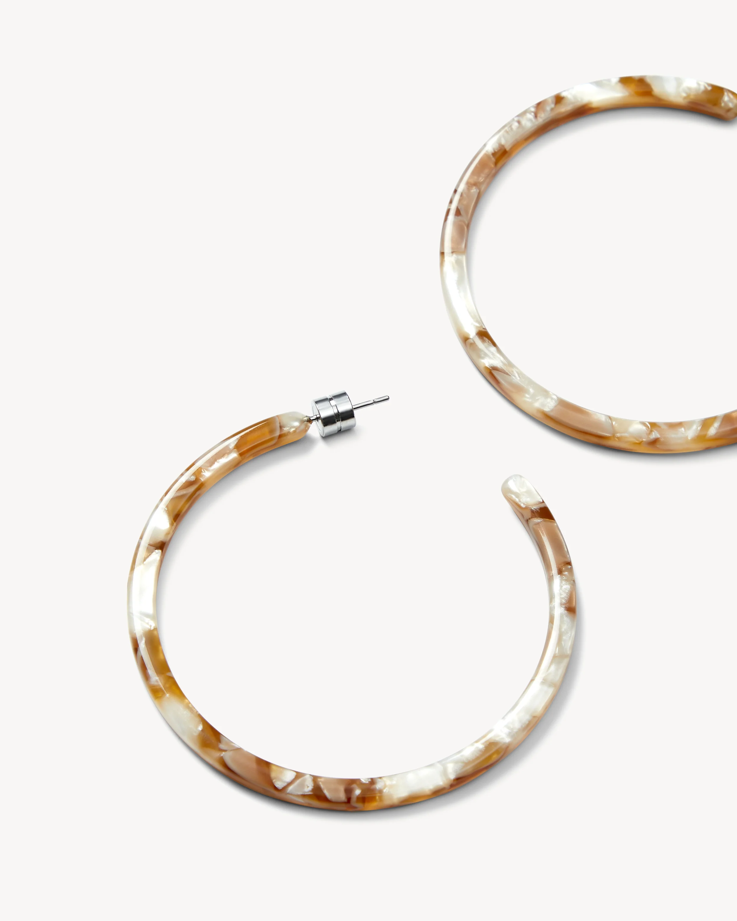 Large Hoops in Baja Tortoise - Image 2