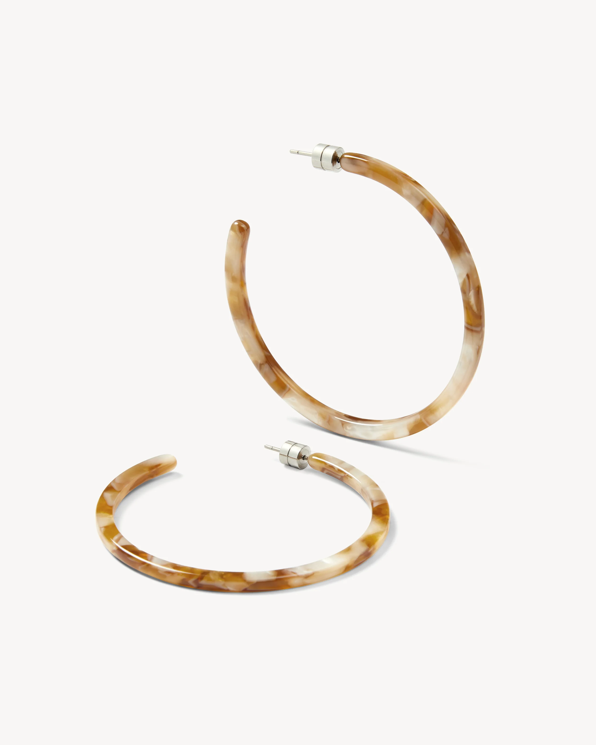 Large Hoops in Baja Tortoise - Image 3