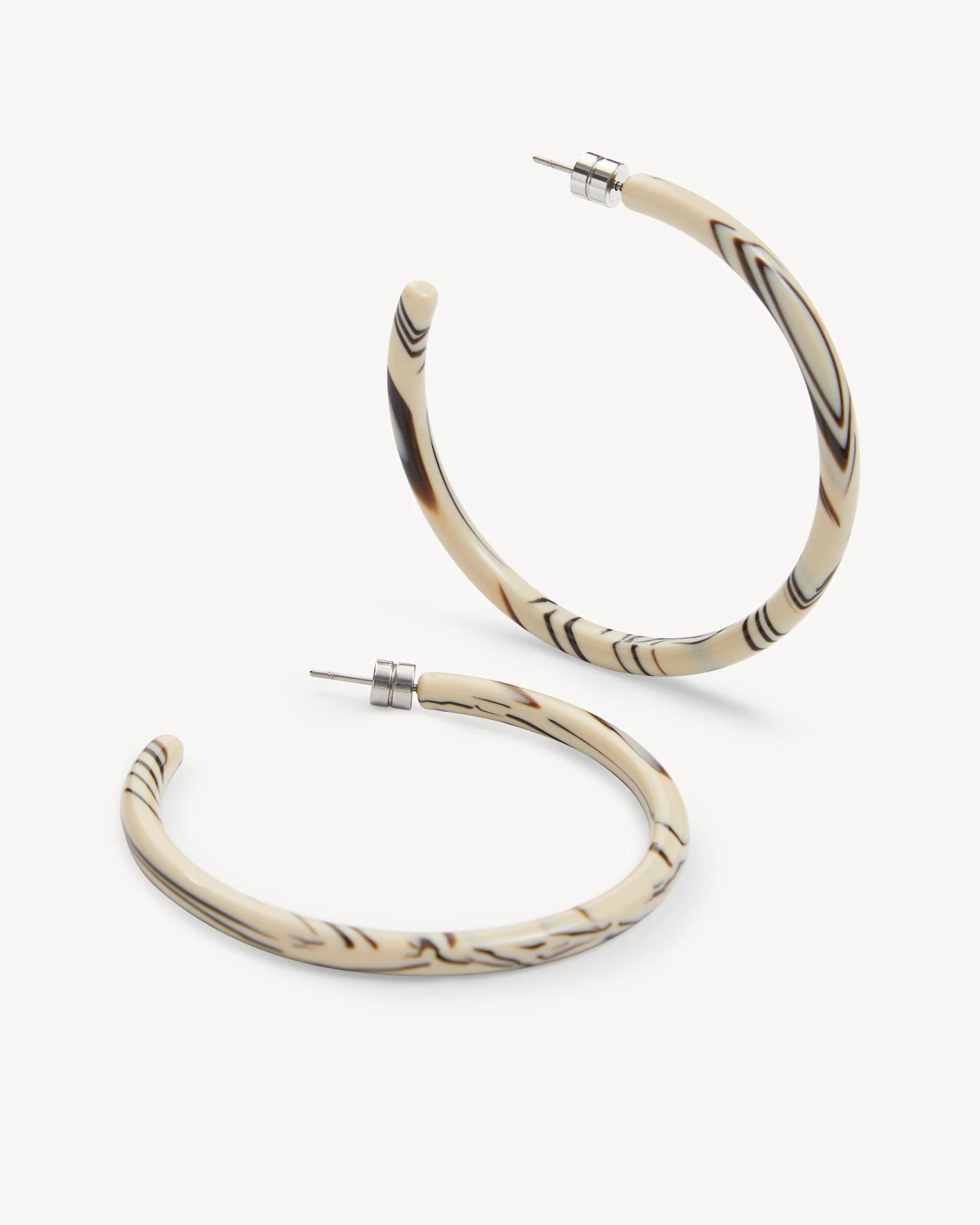 Large Hoops in Ganache - Image 3