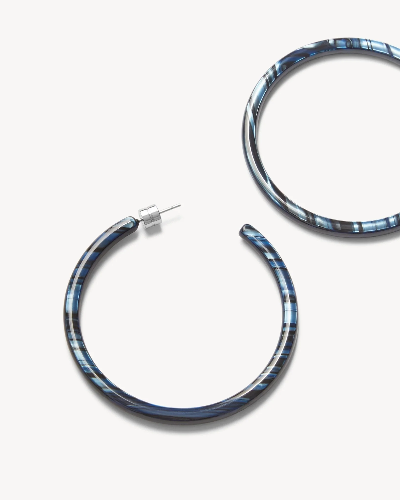 Large Hoops in Indigo - Image 2