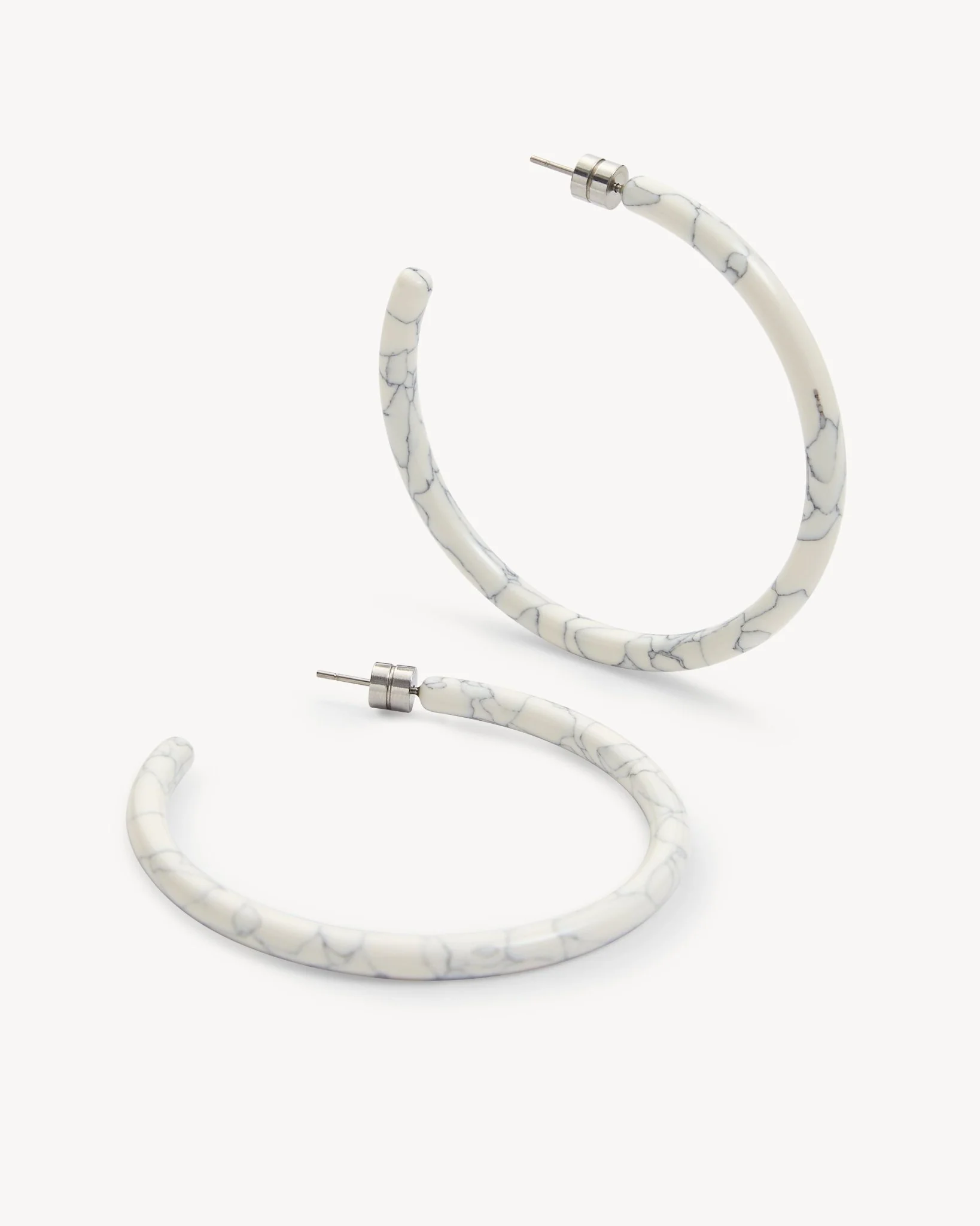 Large Hoops in Marble - Image 3