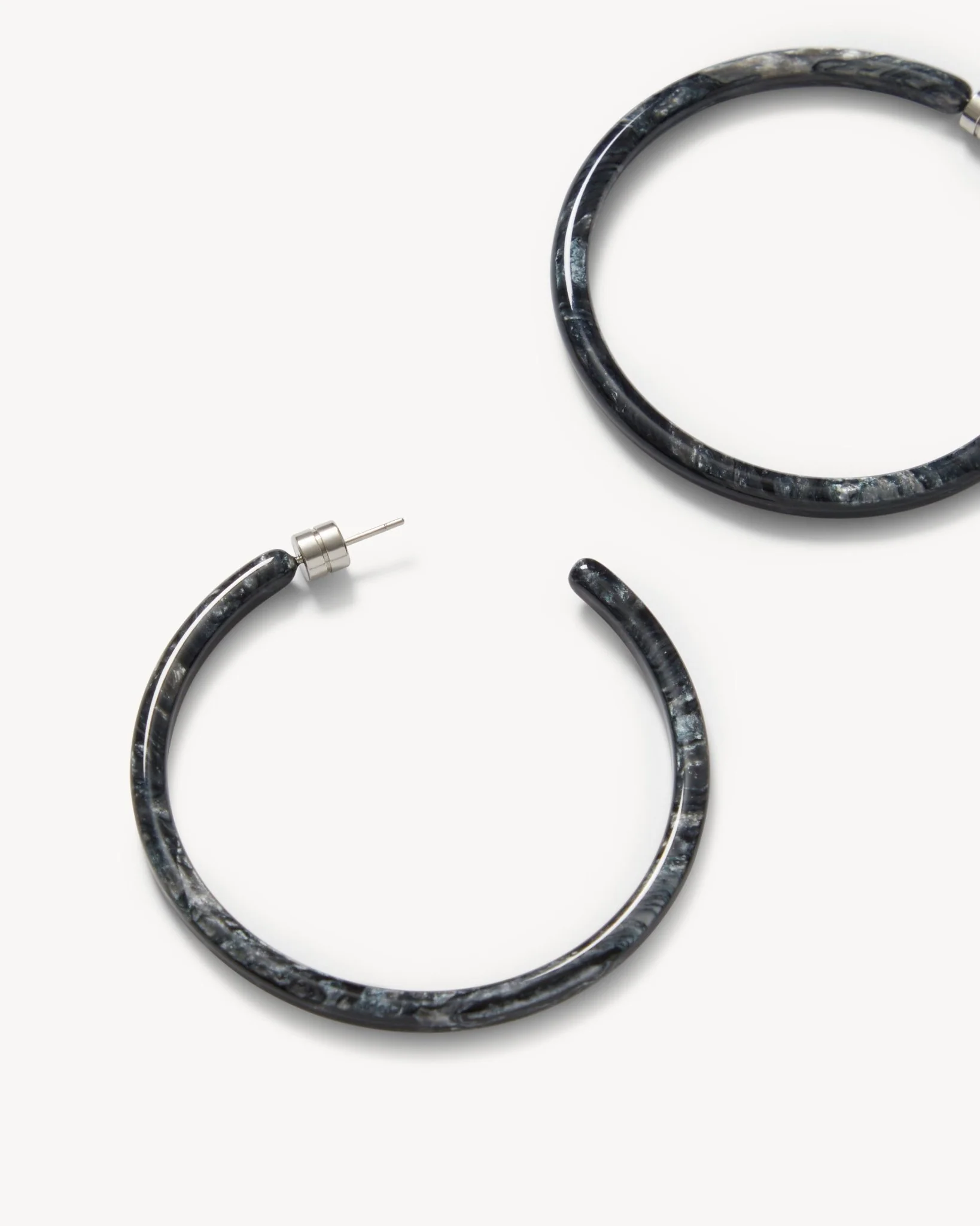 Large Hoops in Obsidian - Image 2