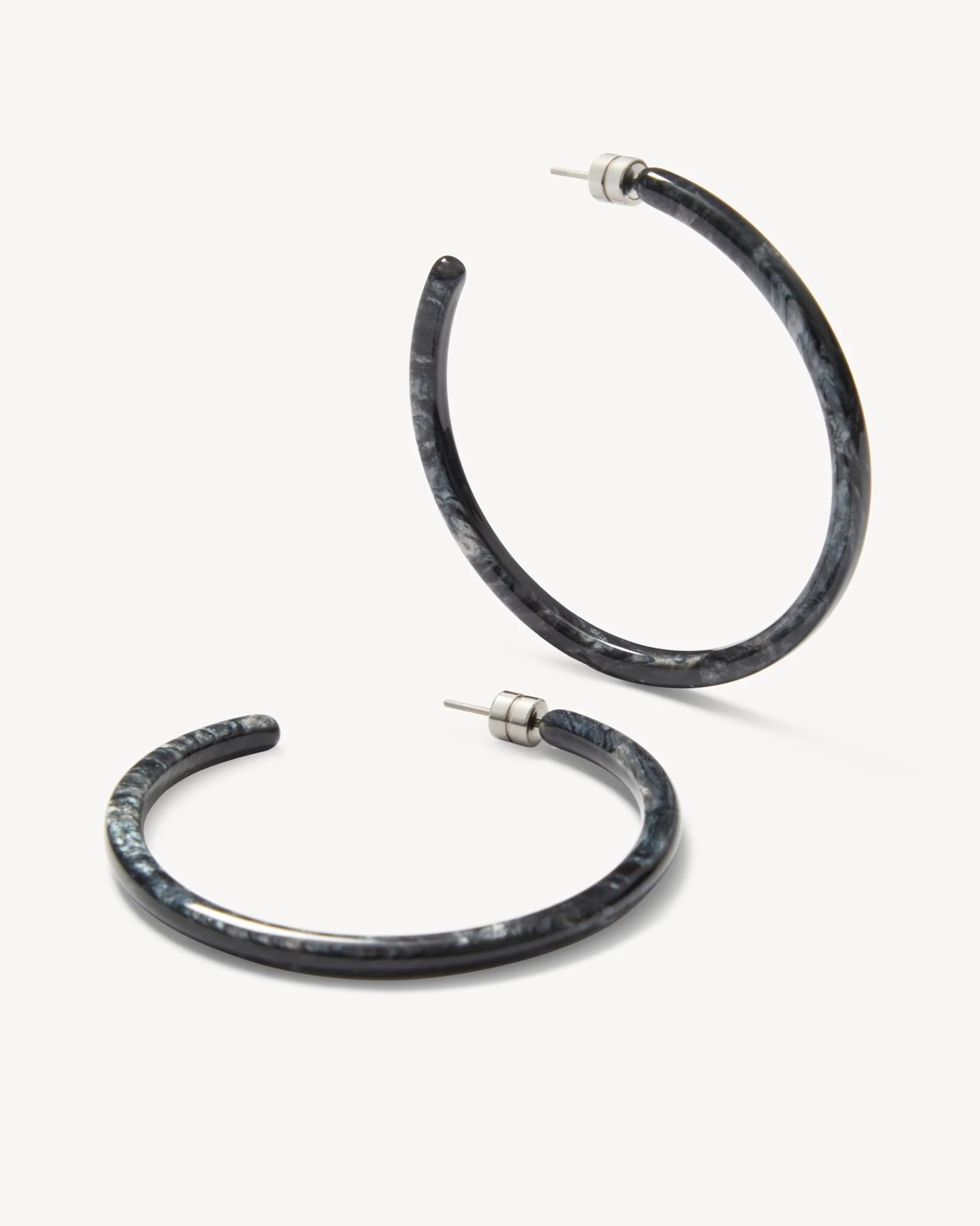 Large Hoops in Obsidian - Image 3