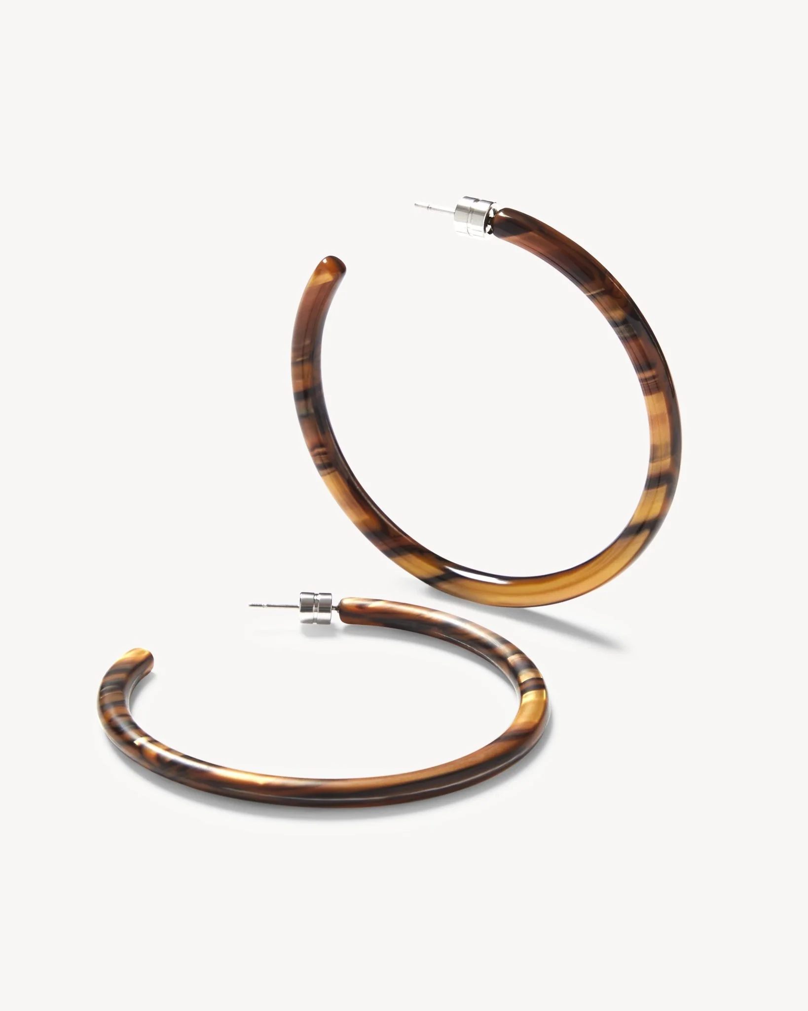 Large Hoops in Tiger’s Eye - Image 3