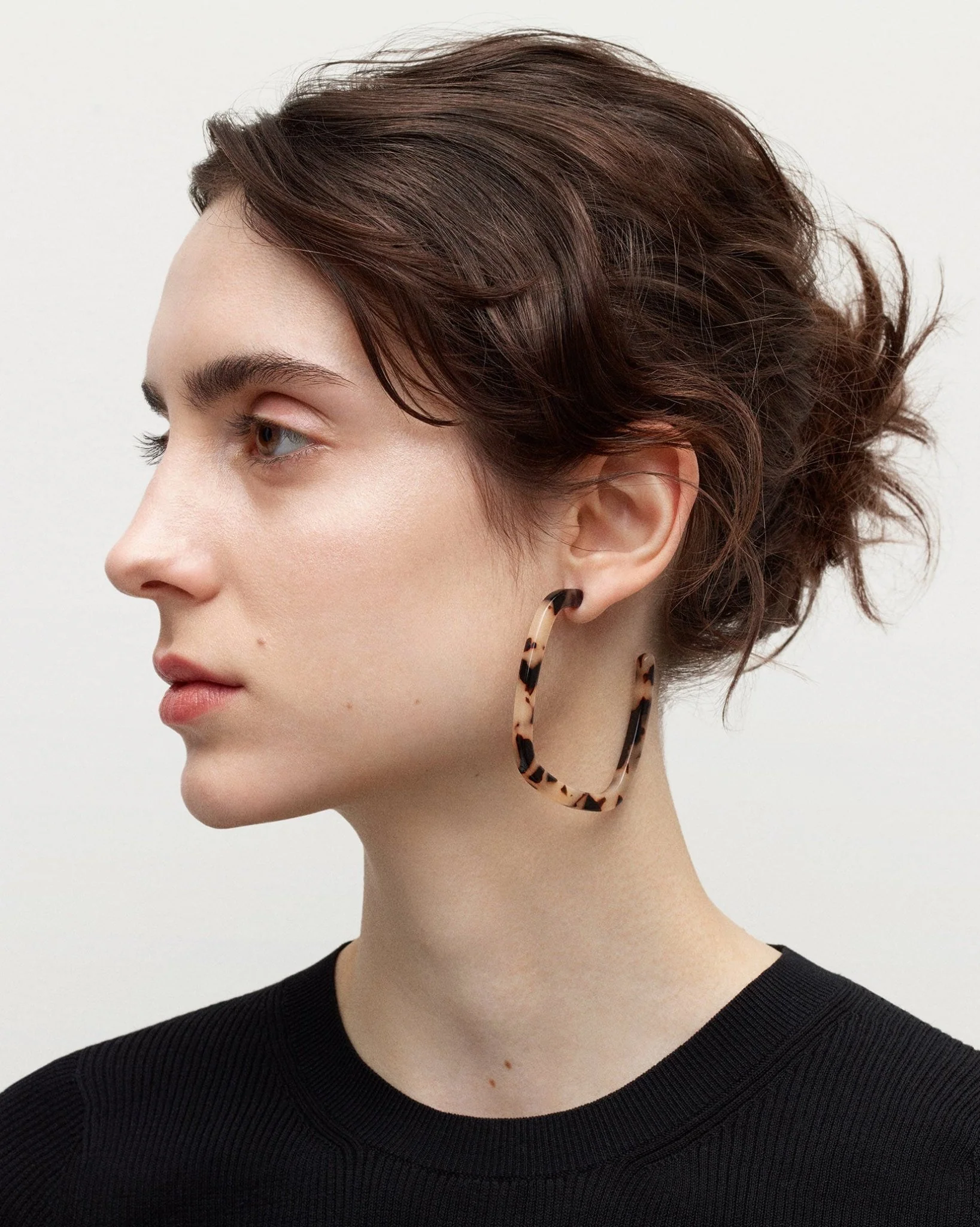 Large Square Hoops in Marble - Image 4