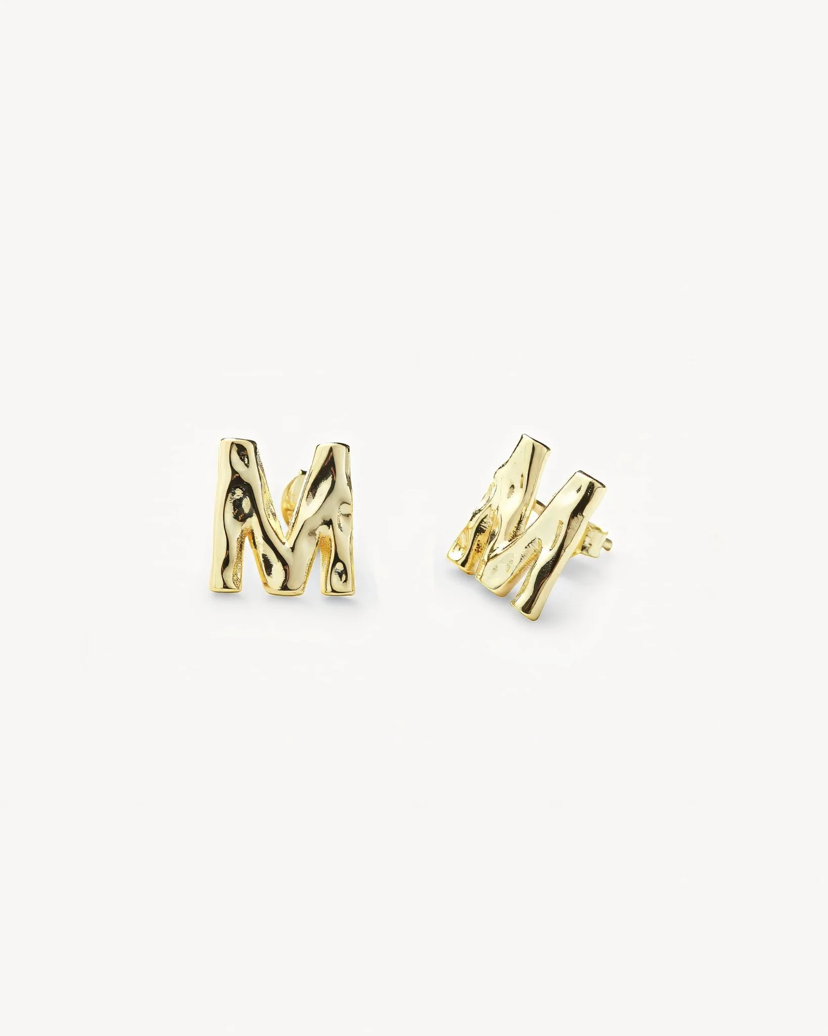 Monogram Studs in Gold - Image 2