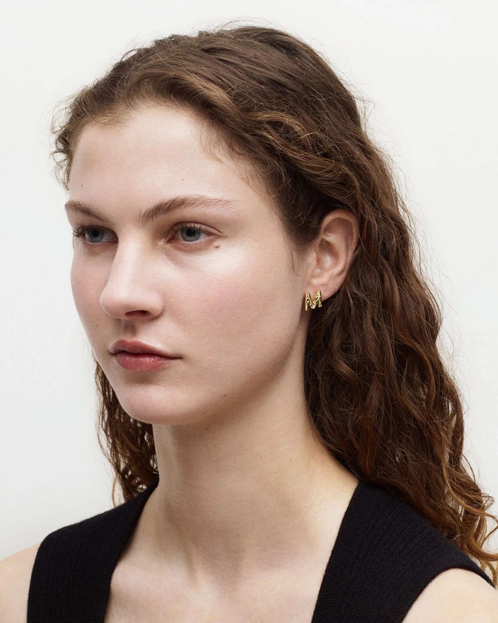 Monogram Studs in Gold - Image 3