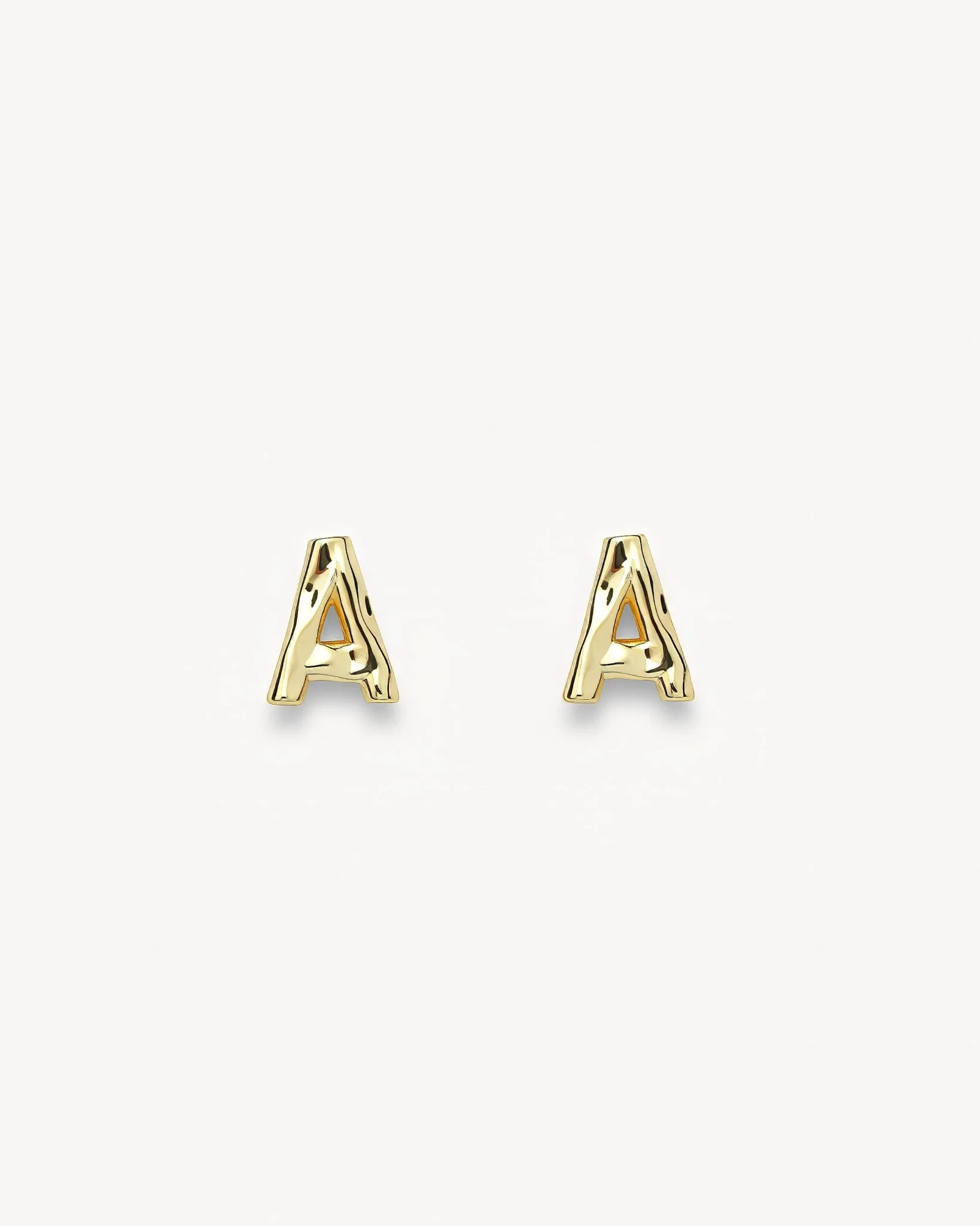 Monogram Studs in Gold - Image 4