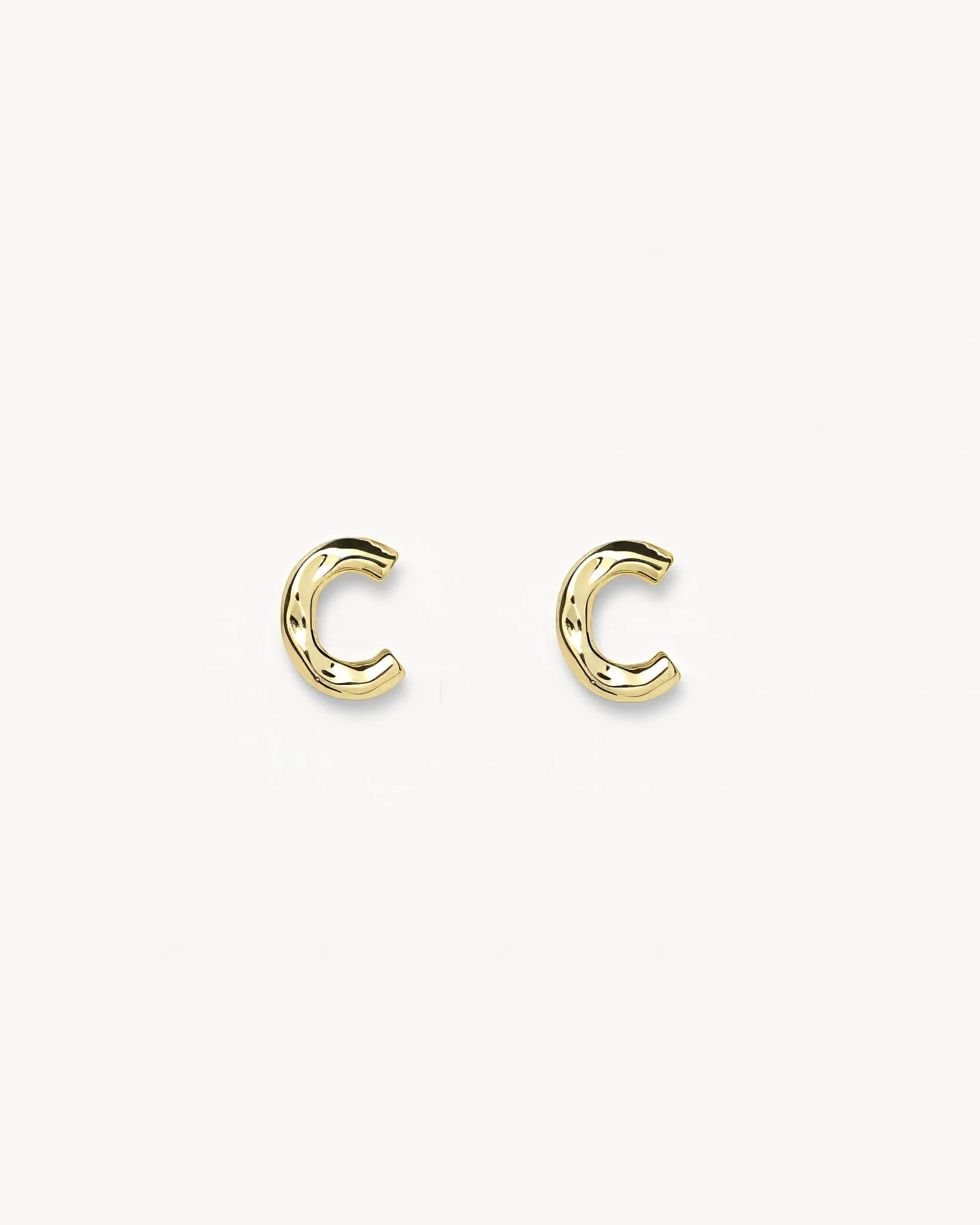 Monogram Studs in Gold - Image 6