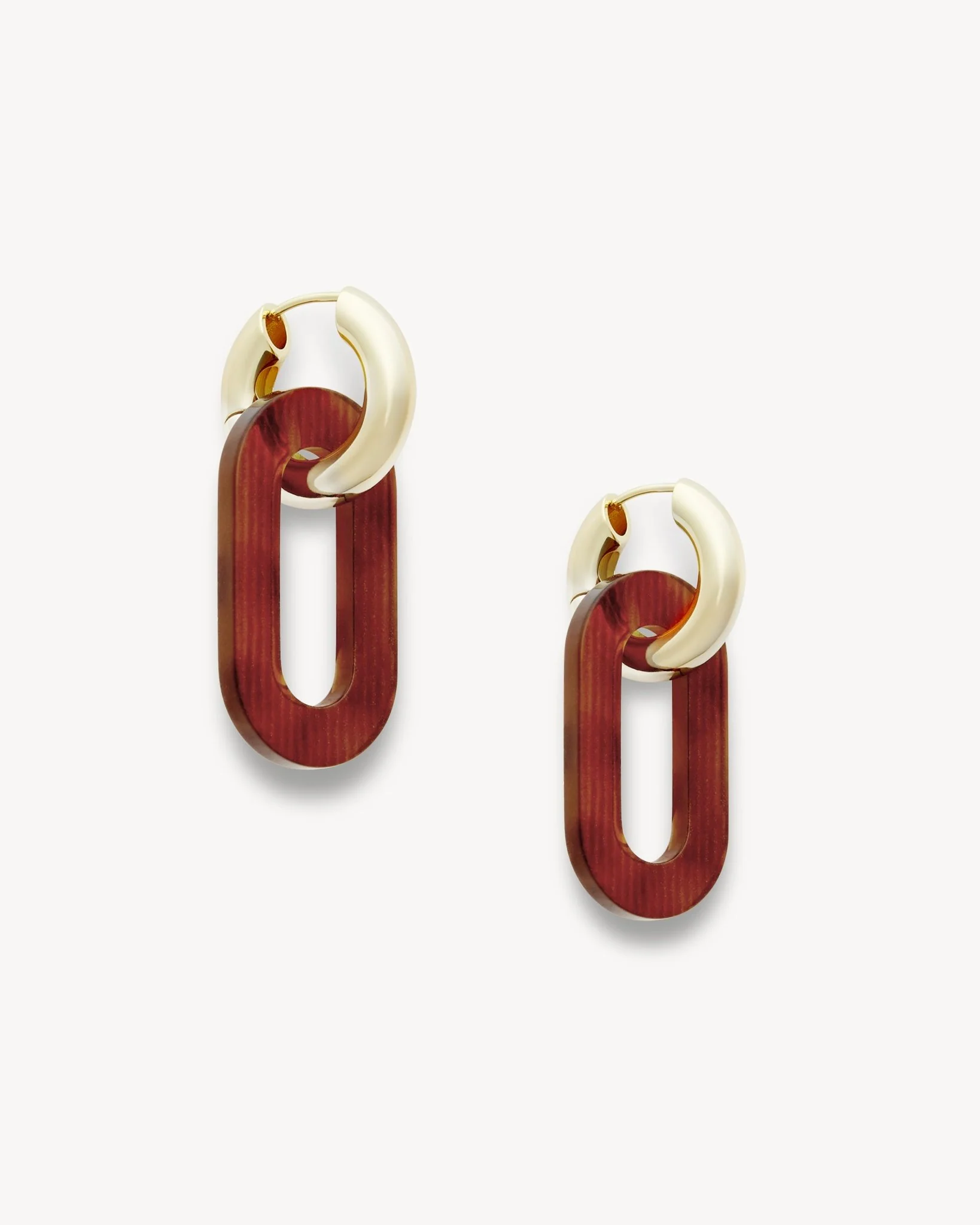 Chunky Link Charms in Dark Tortoise Stripe - Image 2