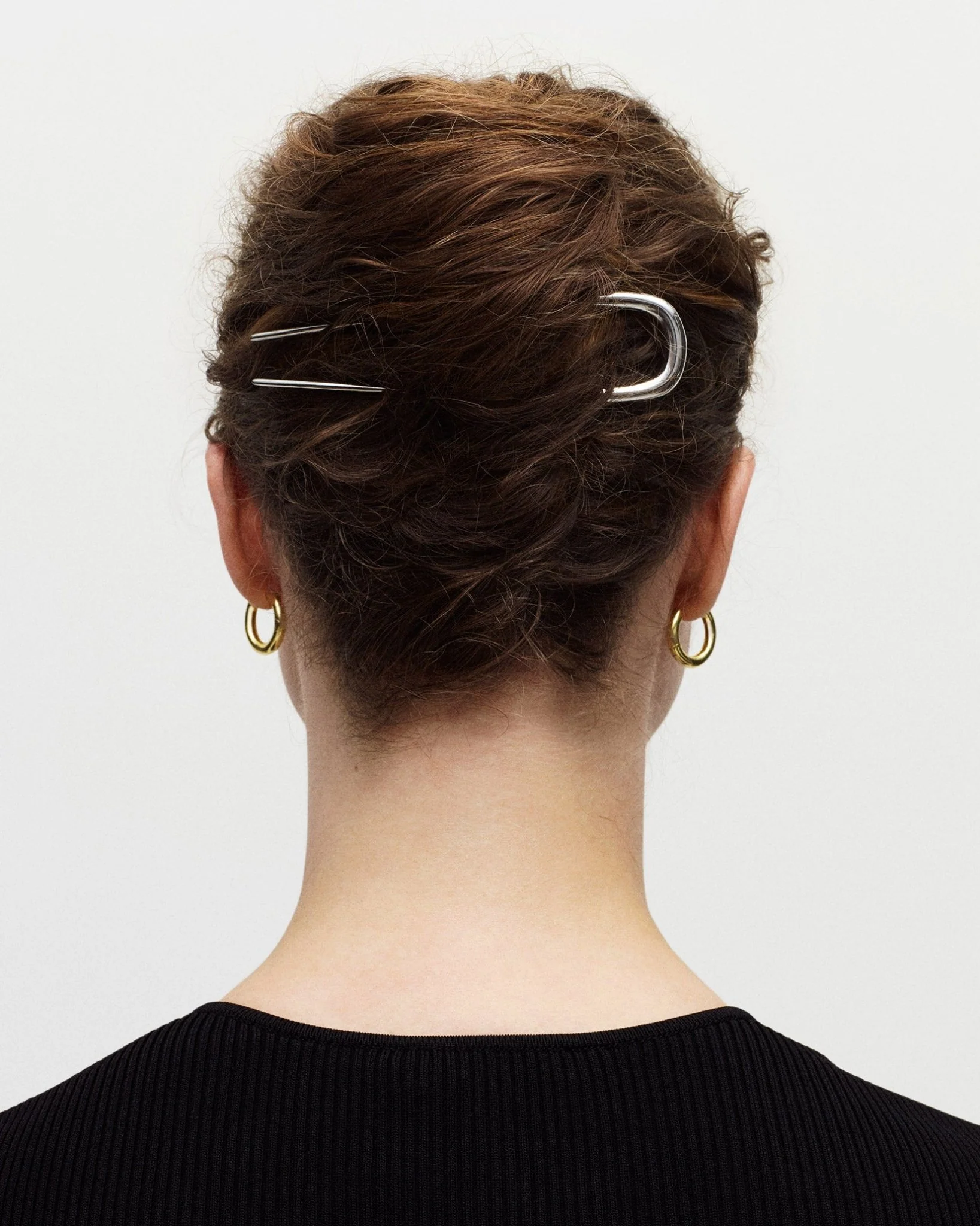 Midi French Hair Pin in Silver - Image 2