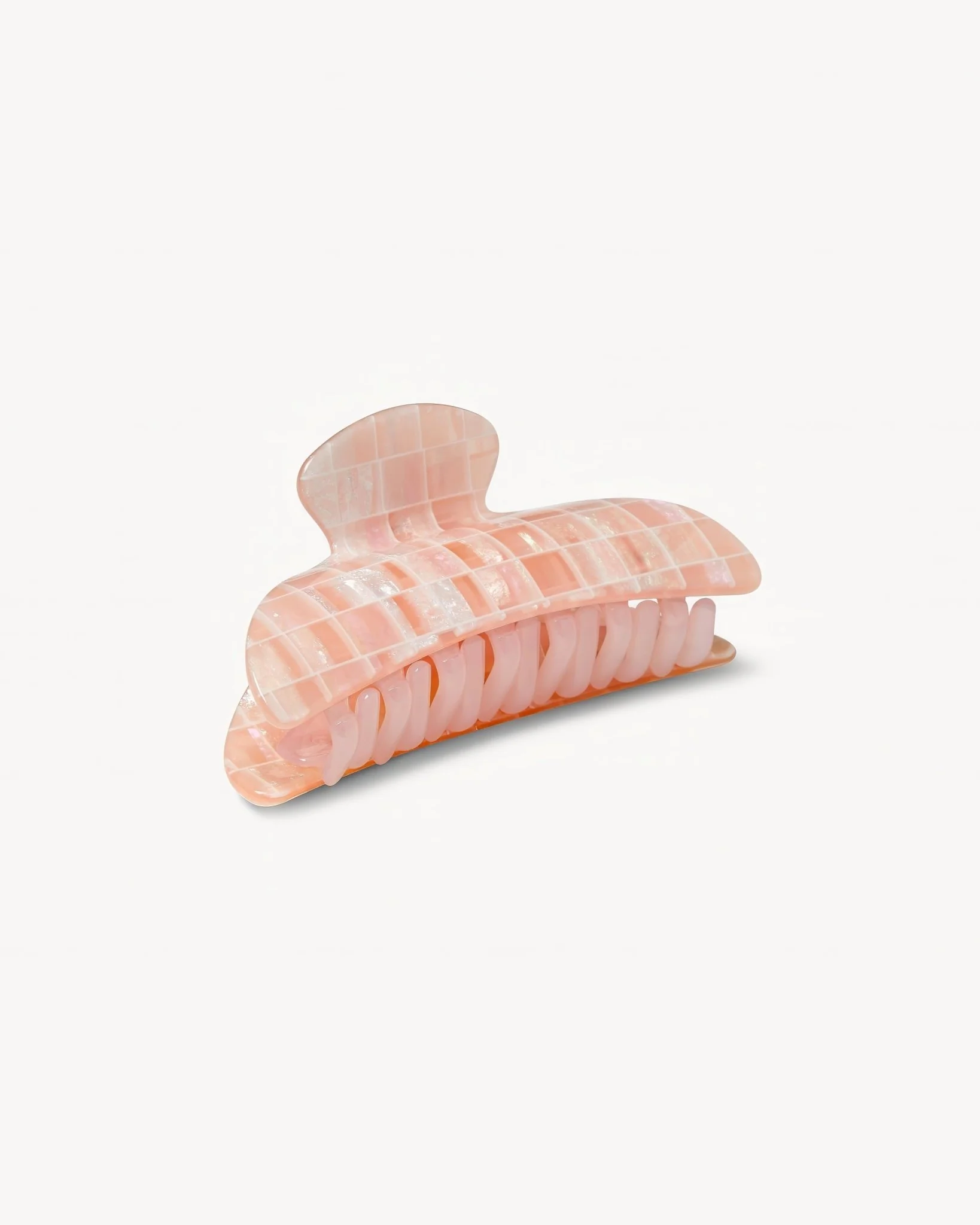 Midi Heirloom Claw in Apricot Shell Checker - Image 3