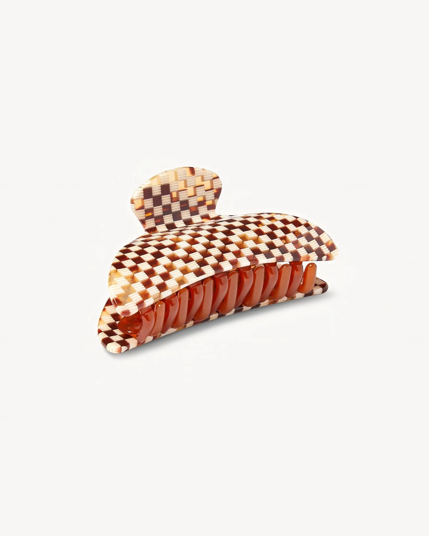 Midi Heirloom Claw in Tortoise Checker - Image 3