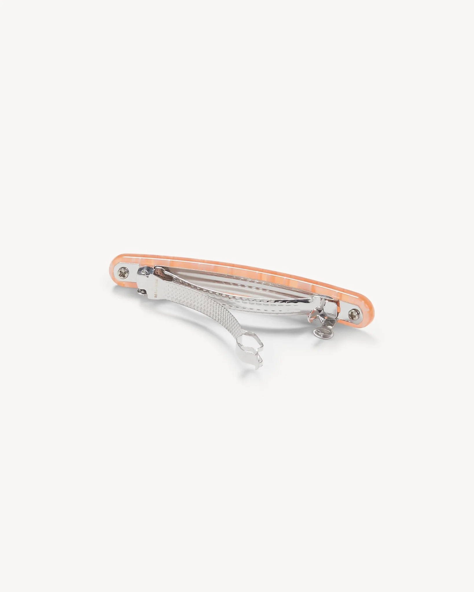 Midi Paris Barrette in Apricot Shell Checker - Image 2