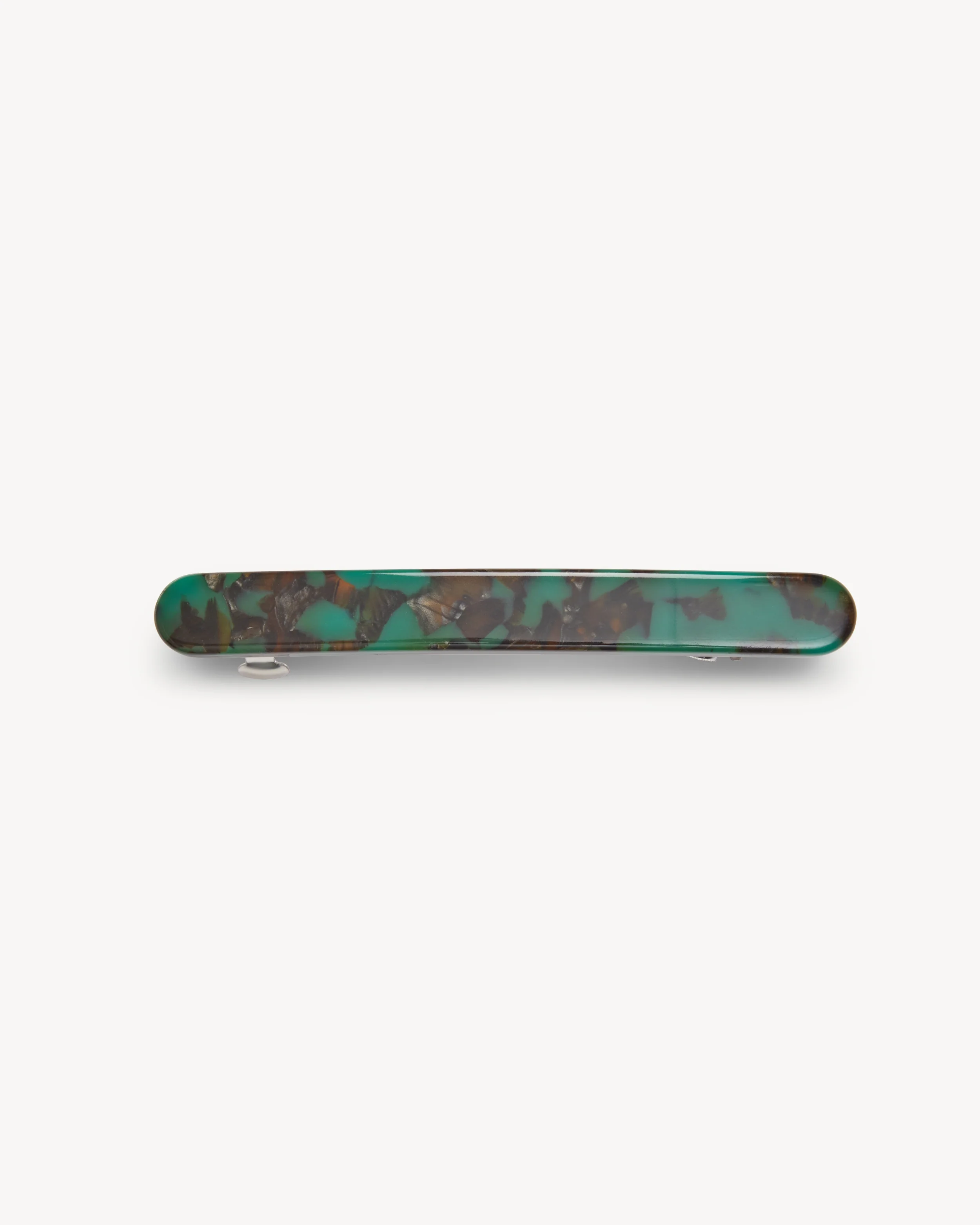 Midi Paris Barrette in Green & Black