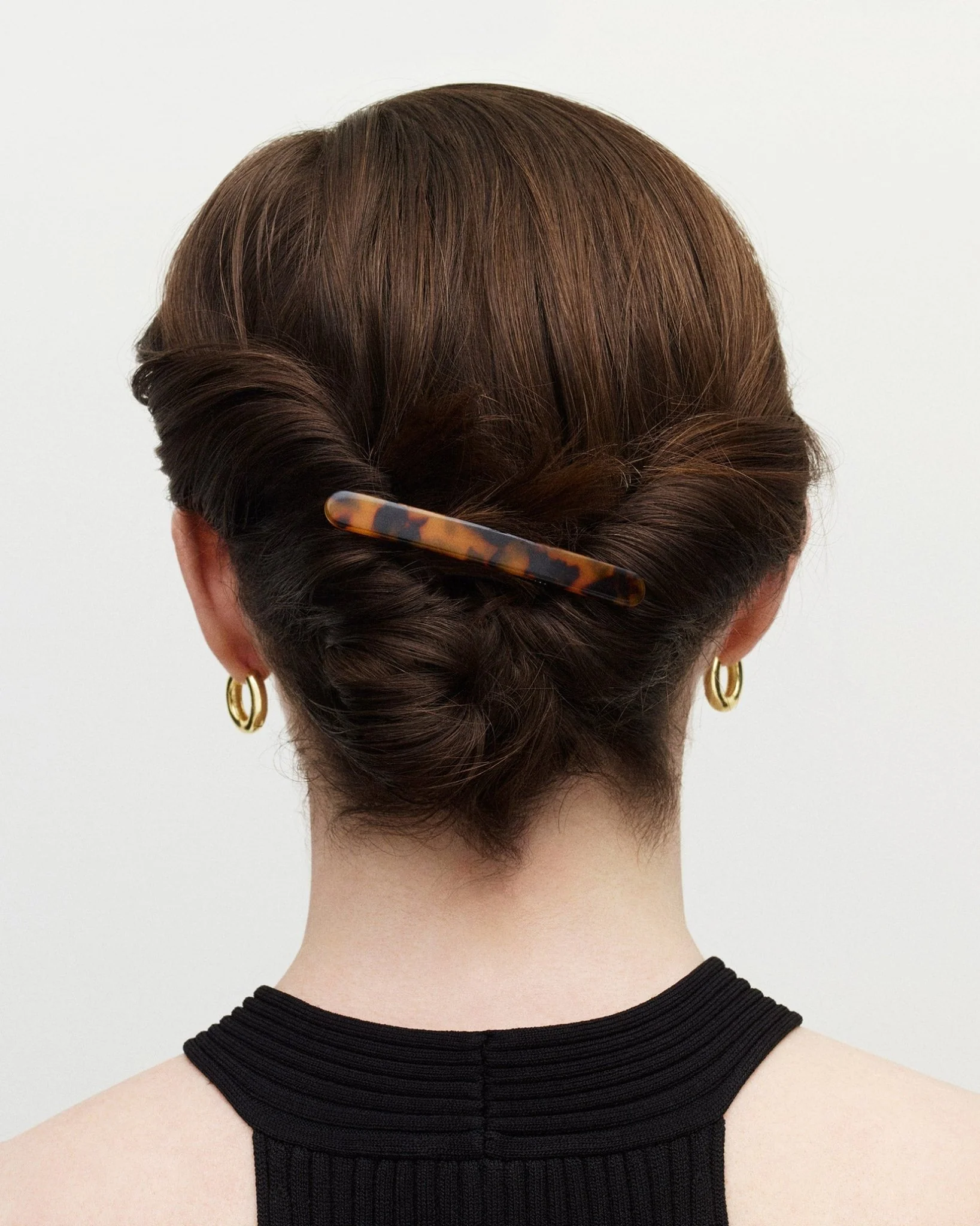 Midi Paris Barrette in Taupe Shell - Image 3