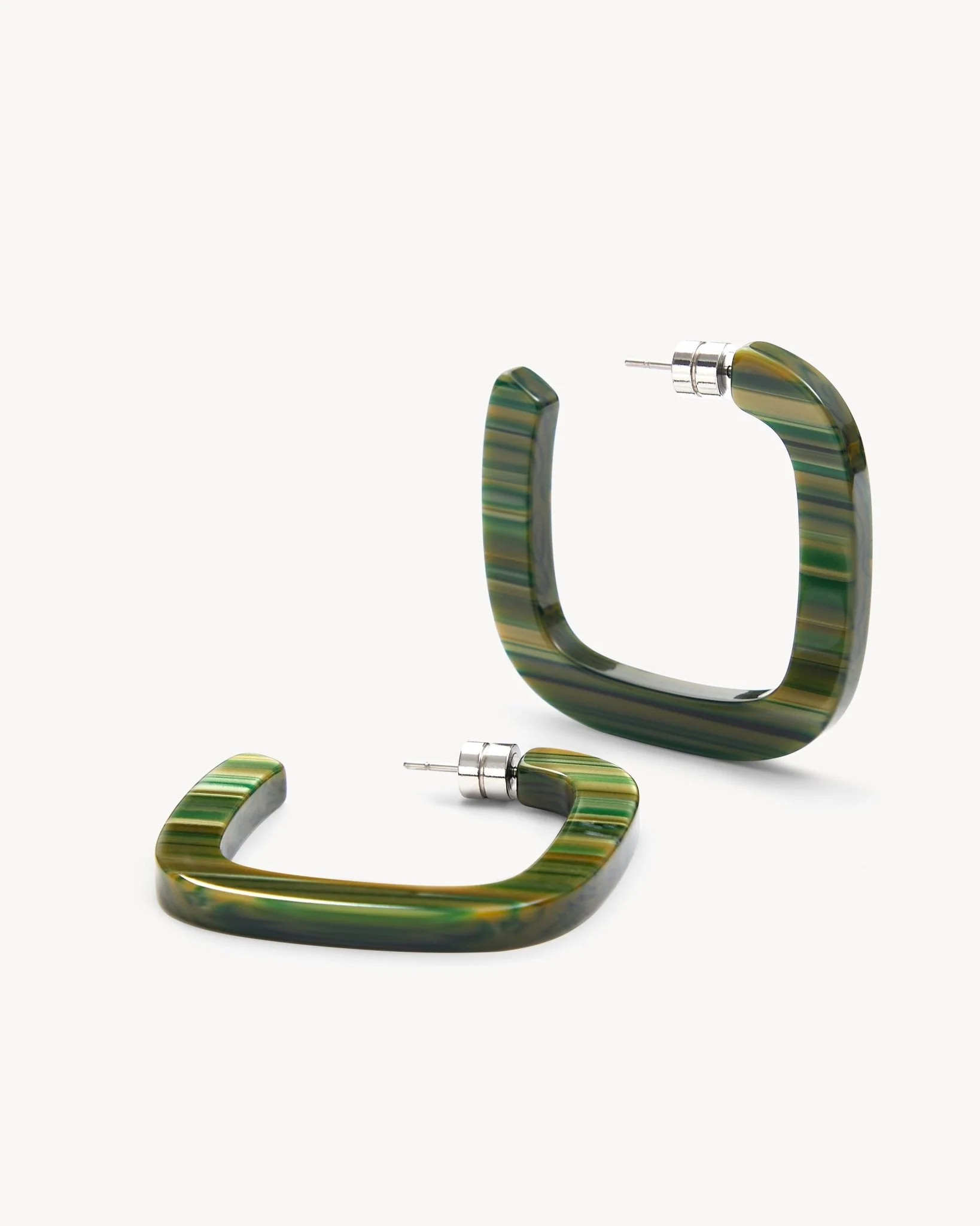 Midi Square Hoops in Meadow - Image 4
