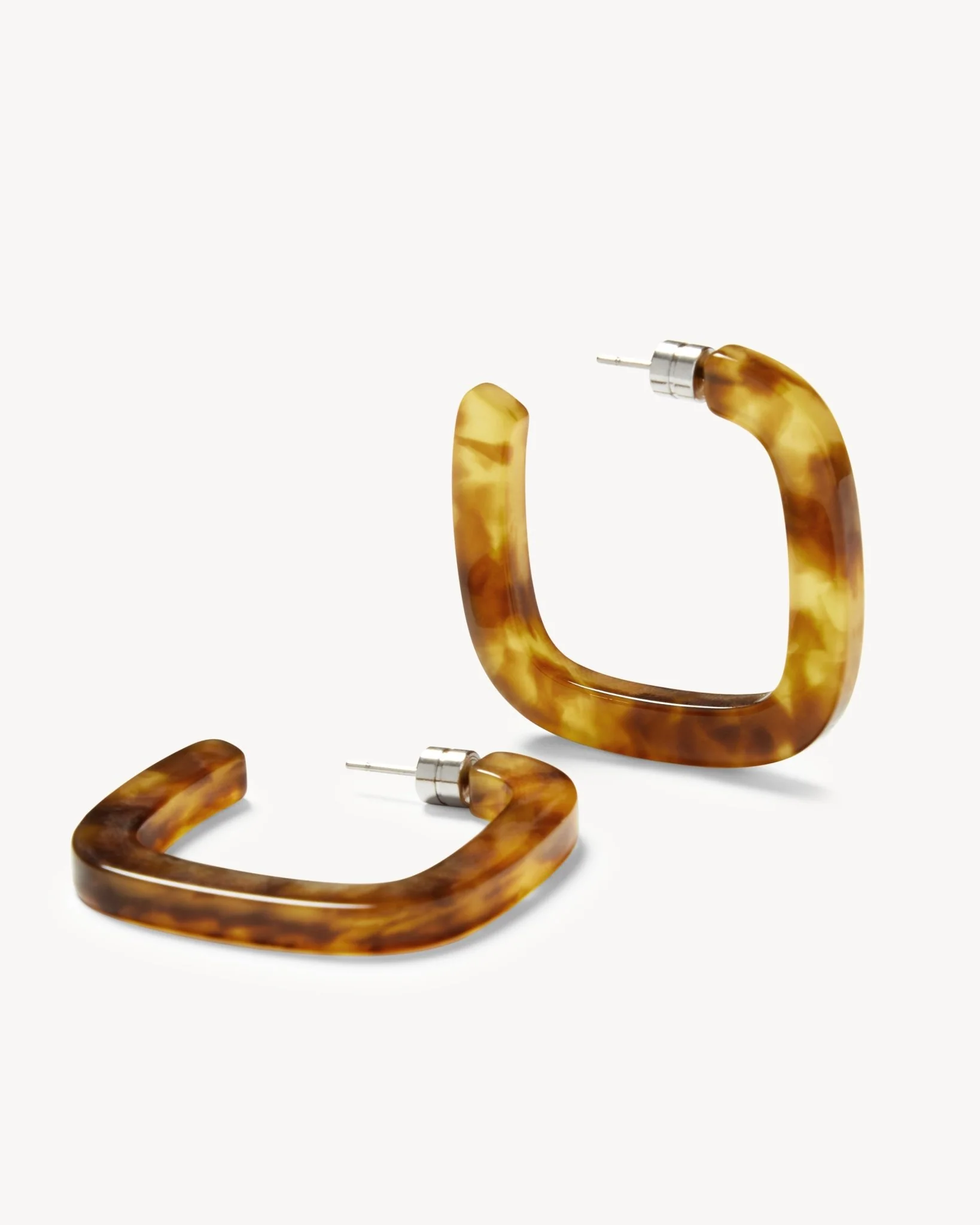 Midi Square Hoops in Modern Walnut - Image 3