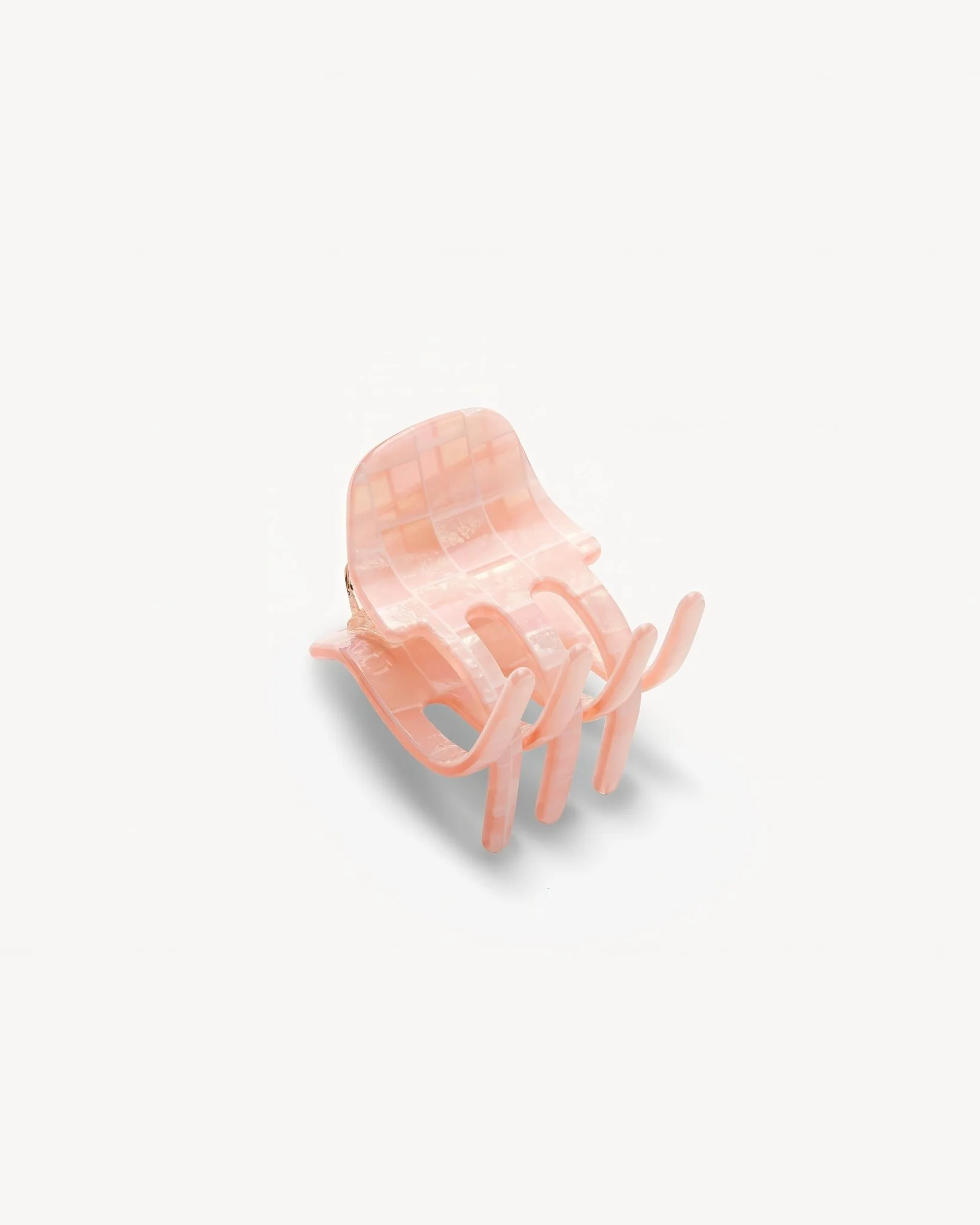 Mini Claw in Apricot Shell Checker - Image 3