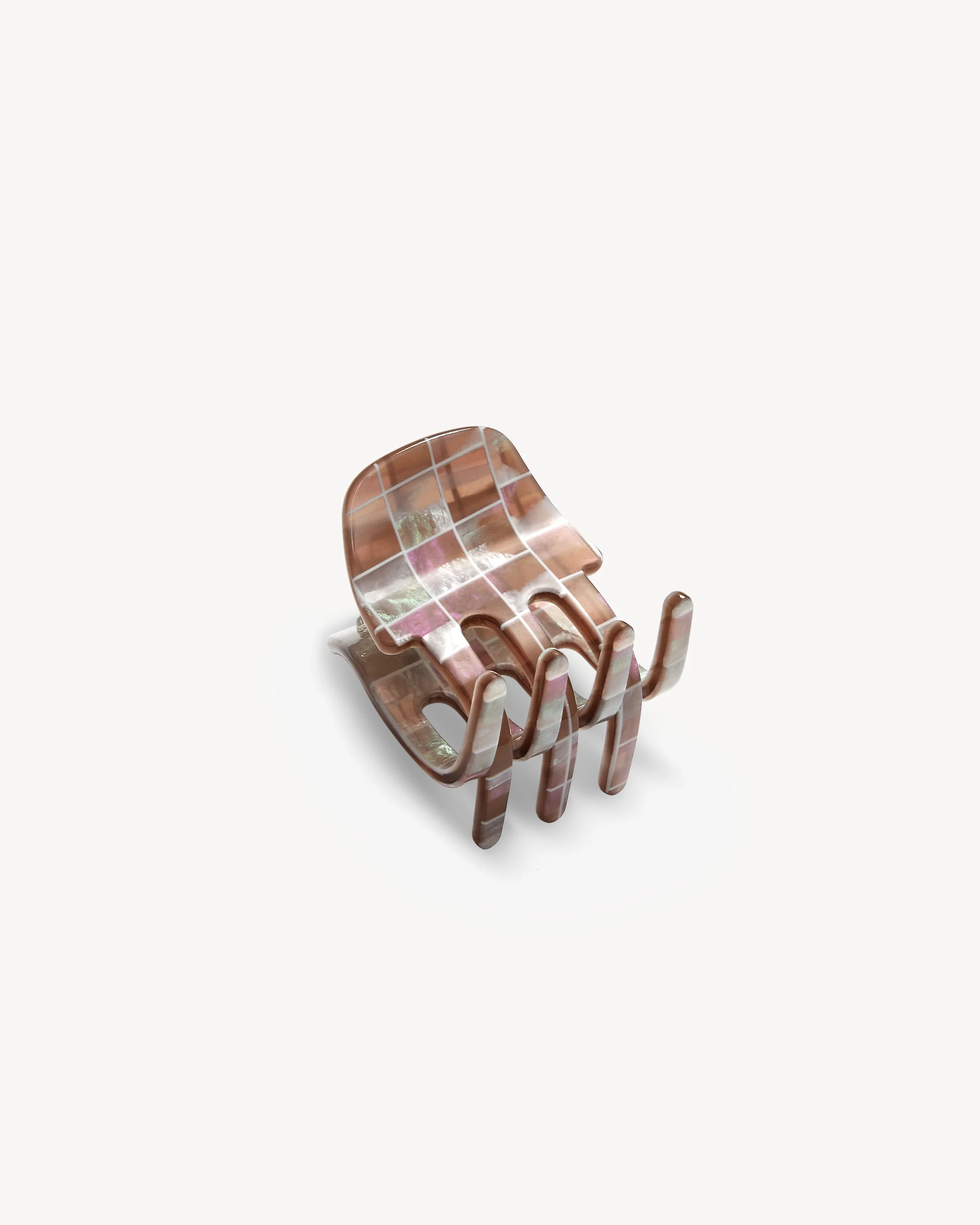 Mini Claw in Brown Shell Checker - Image 3