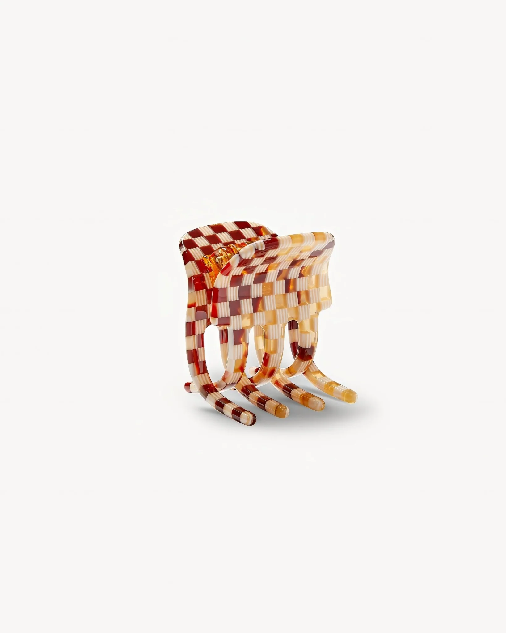 Mini Claw in Tortoise Checker - Image 2