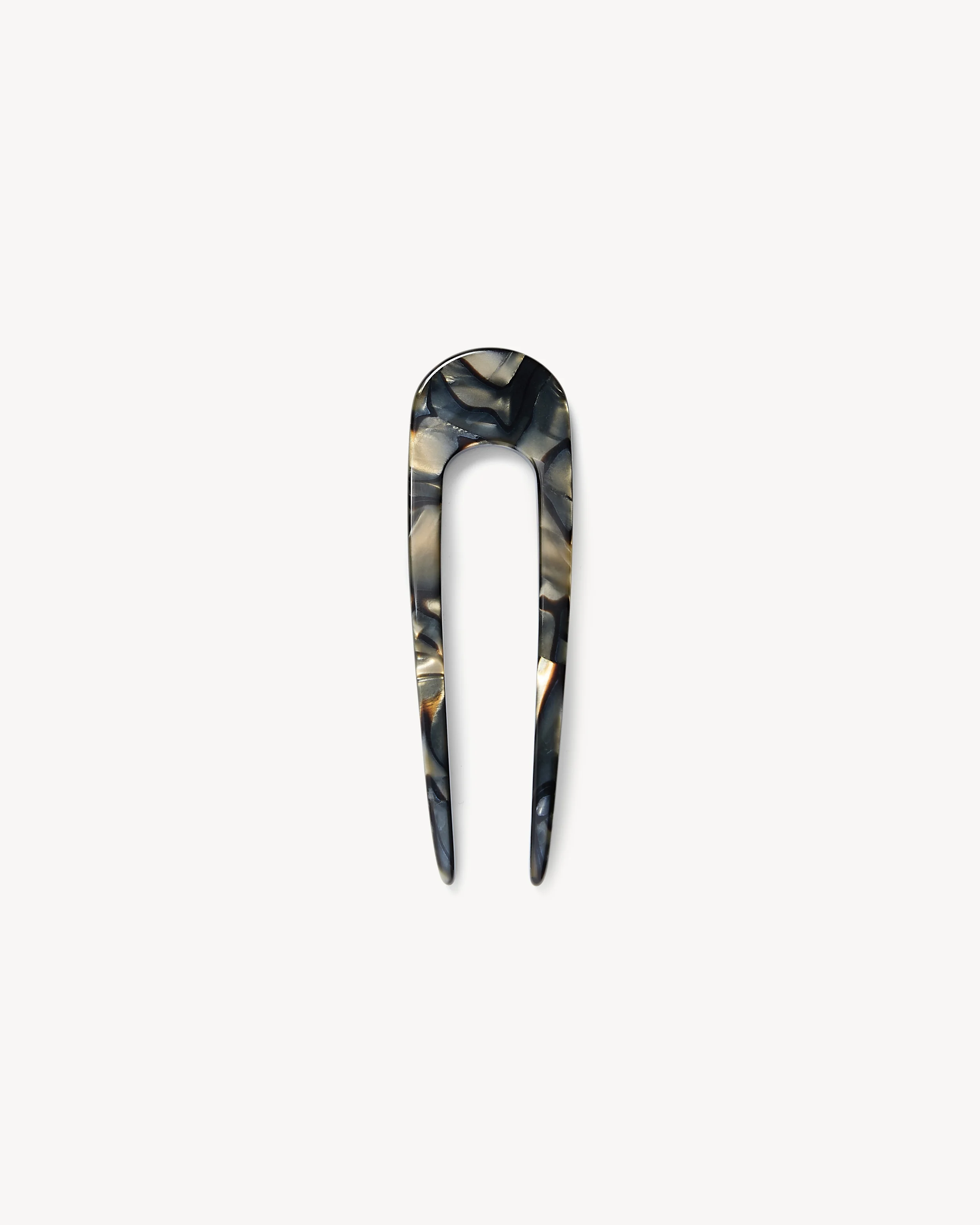 Mini French Hair Pin in Midnight Horn