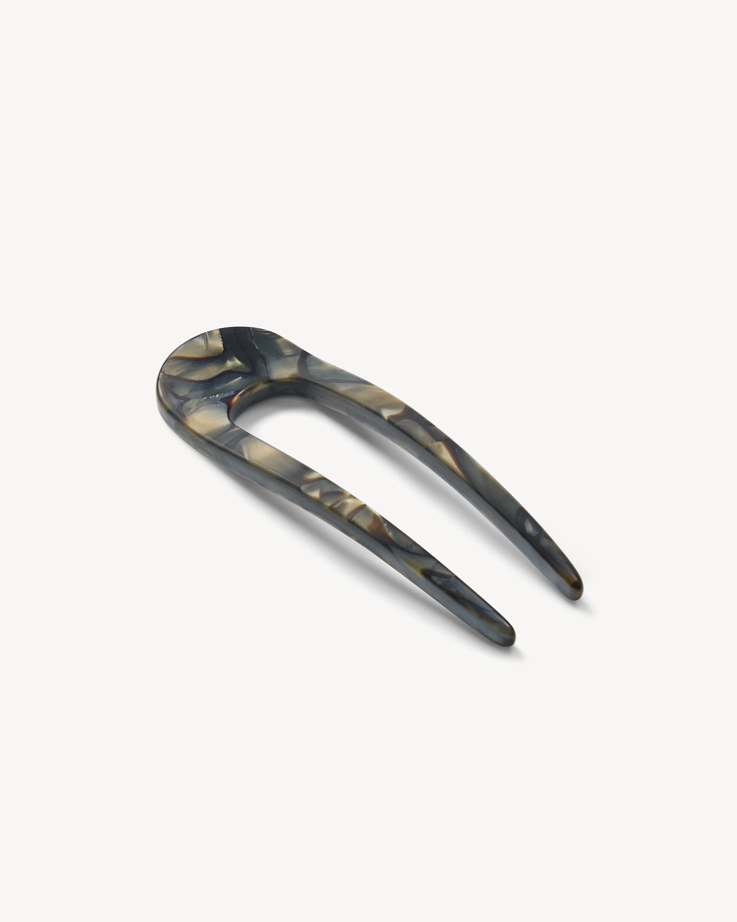 Mini French Hair Pin in Midnight Horn - Image 2